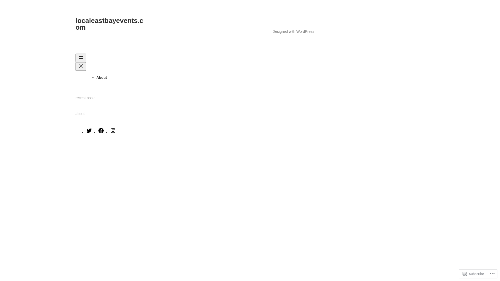 website screenshot of https://localeastbayevents.com/