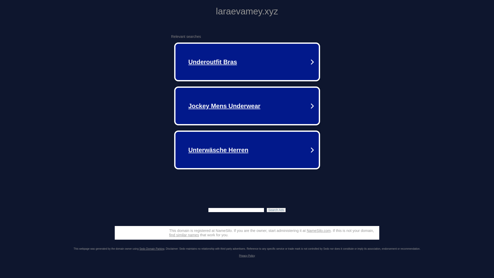 website screenshot of https://laraevamey.xyz/