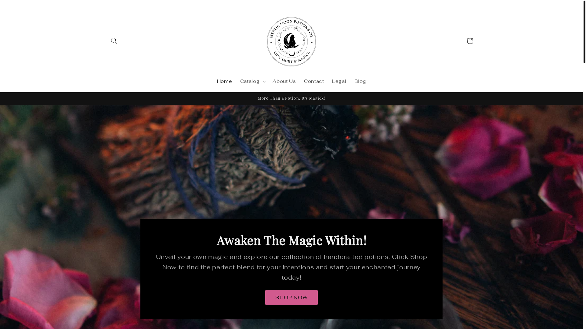 website screenshot of https://magickbodybutter.com/