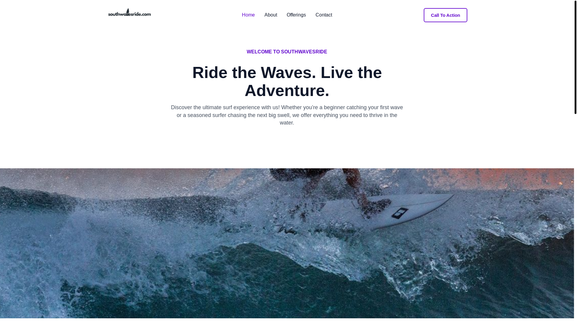 website screenshot of https://southwavesride.com/