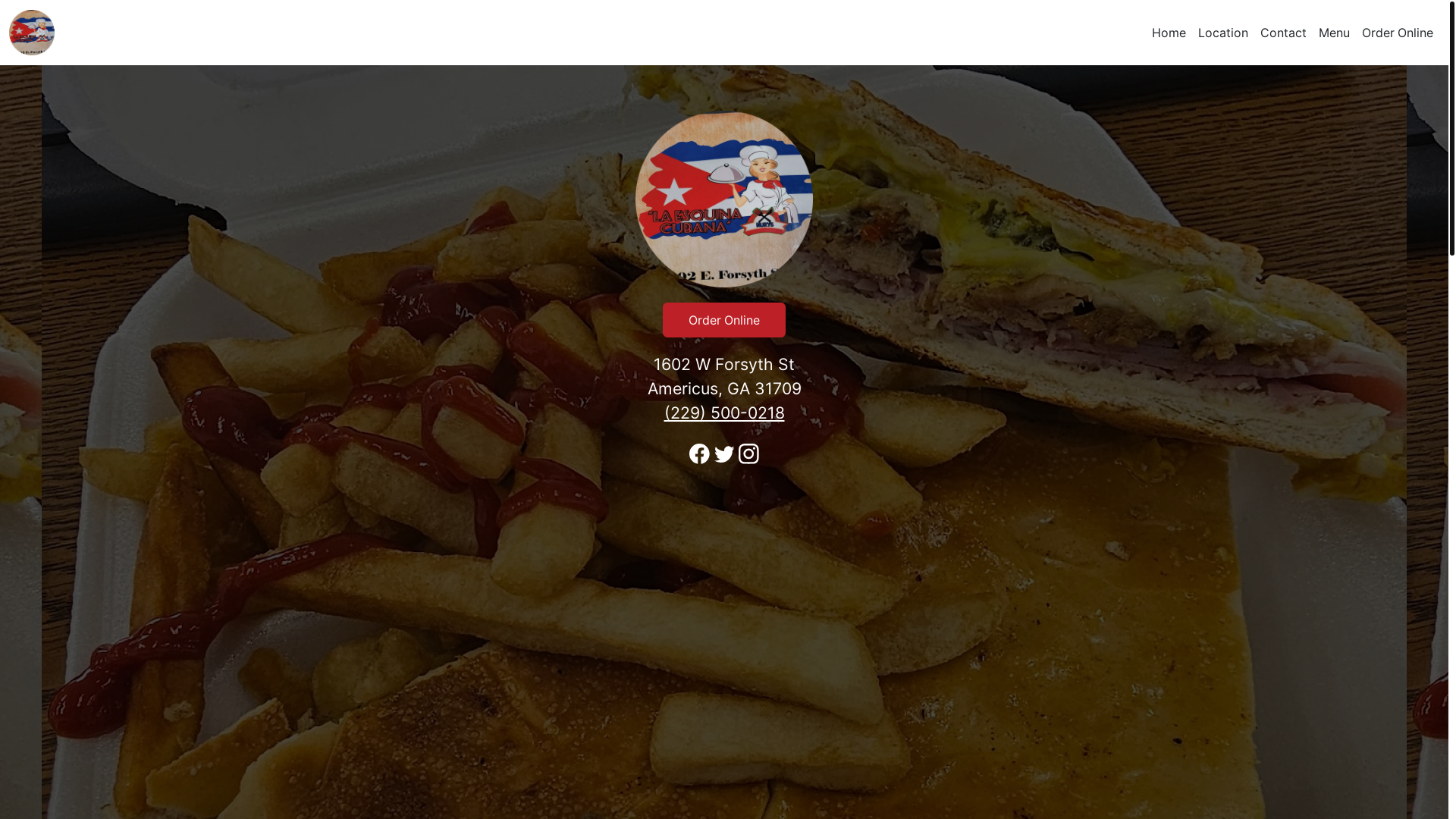 website screenshot of https://laesquinacubanaga.com/