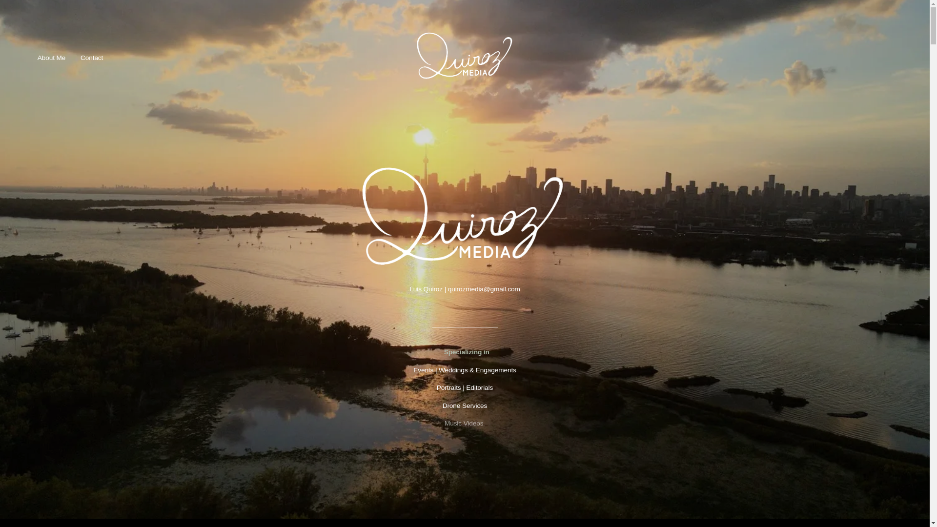 website screenshot of https://quirozmedia.ca/