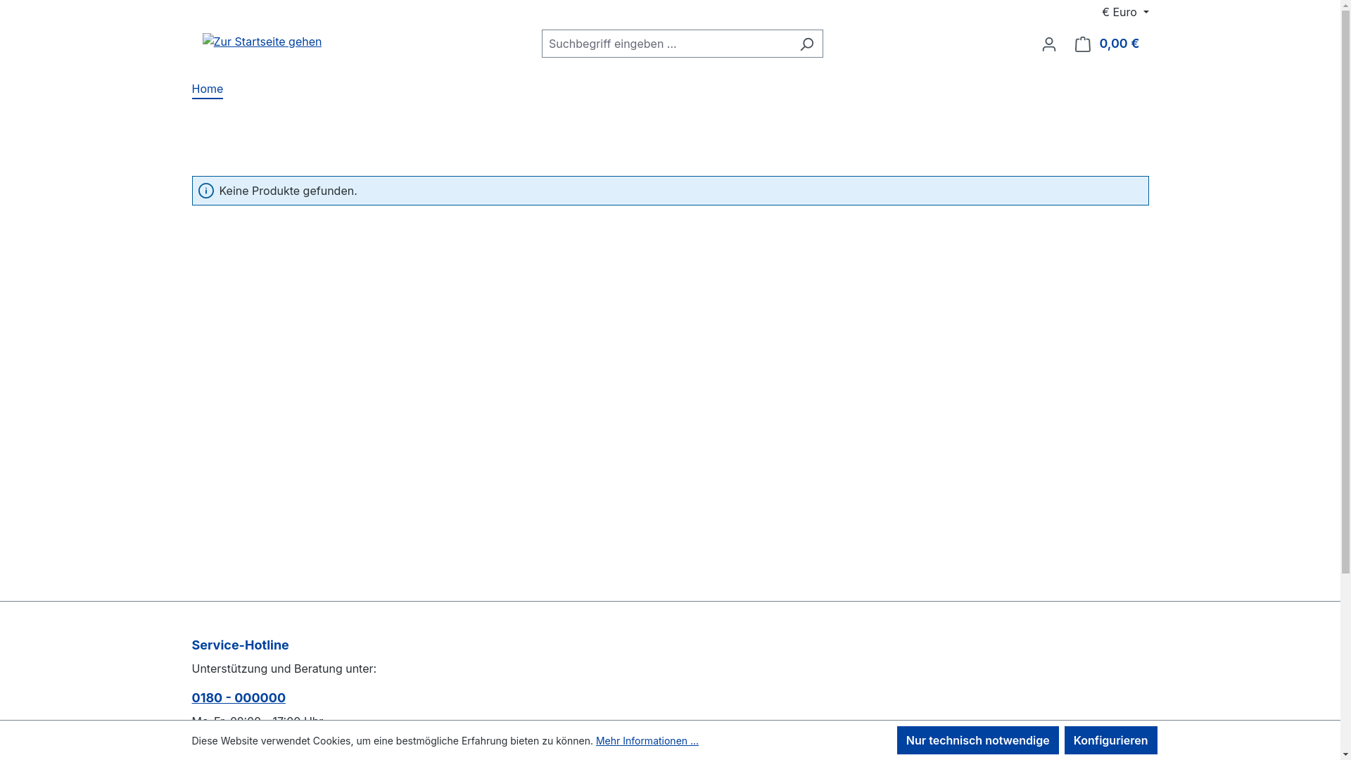 website screenshot of https://hiska-testshop.de/