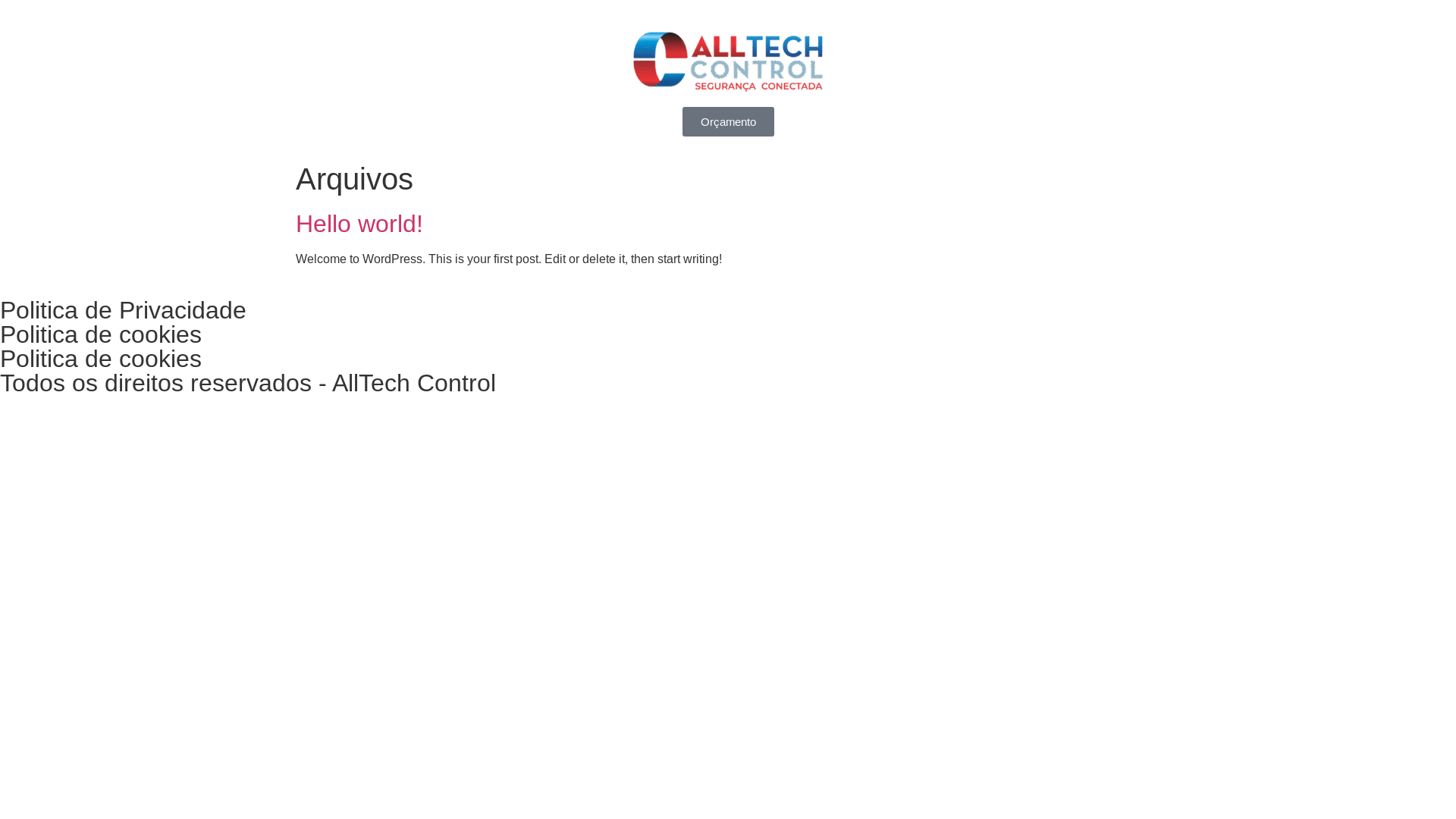 website screenshot of https://alltechlp.com.br/