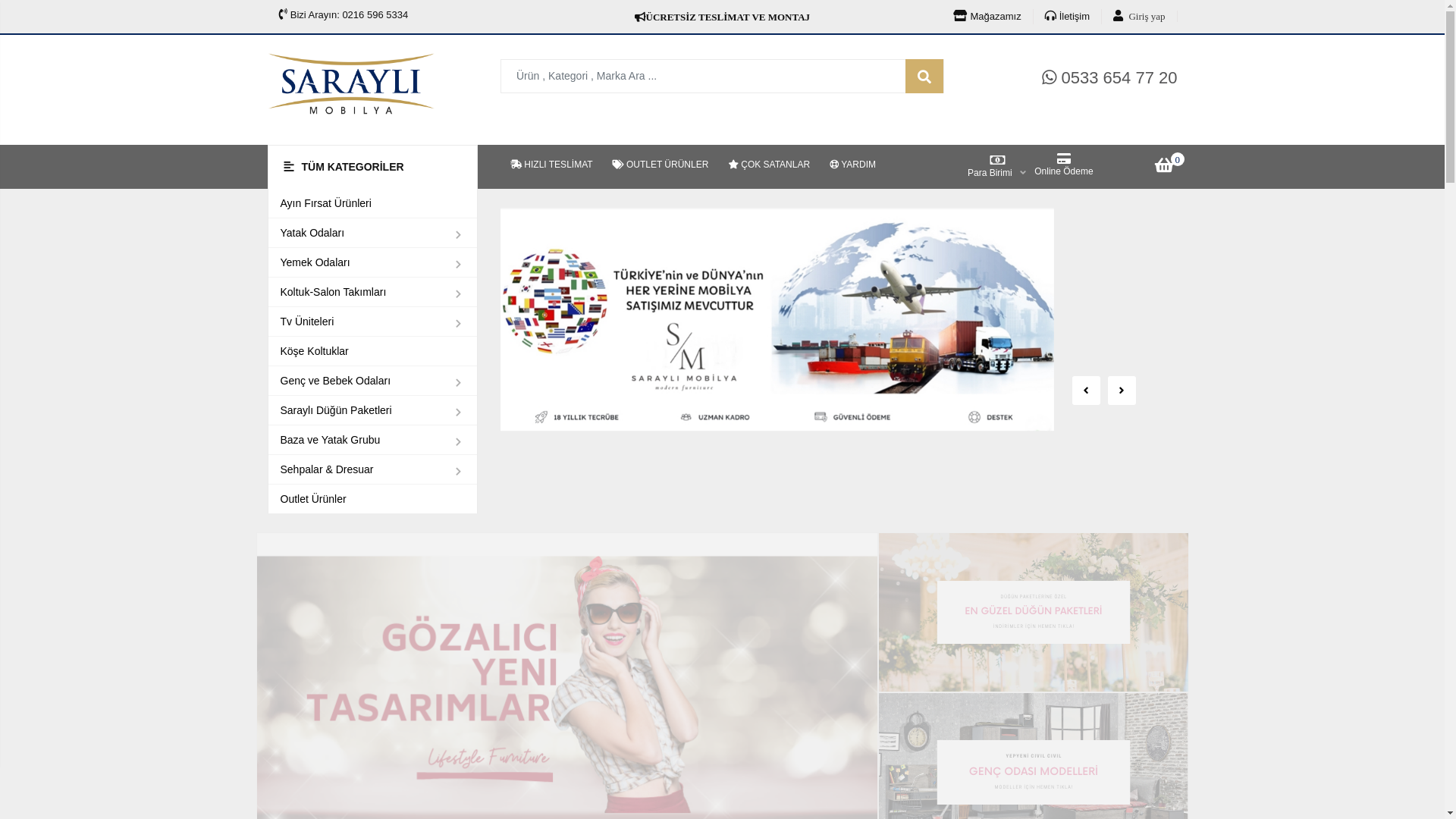 website screenshot of https://saraylimobilya.tr/