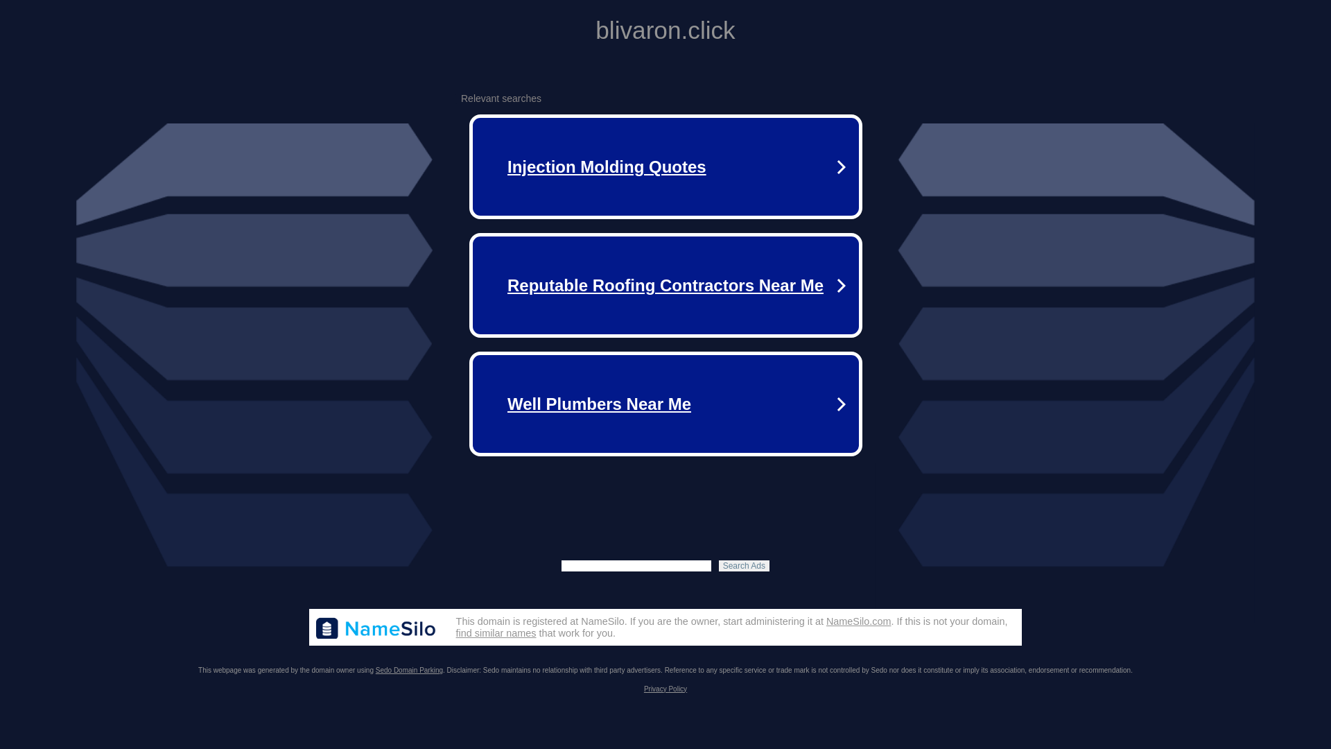 website screenshot of https://blivaron.click/