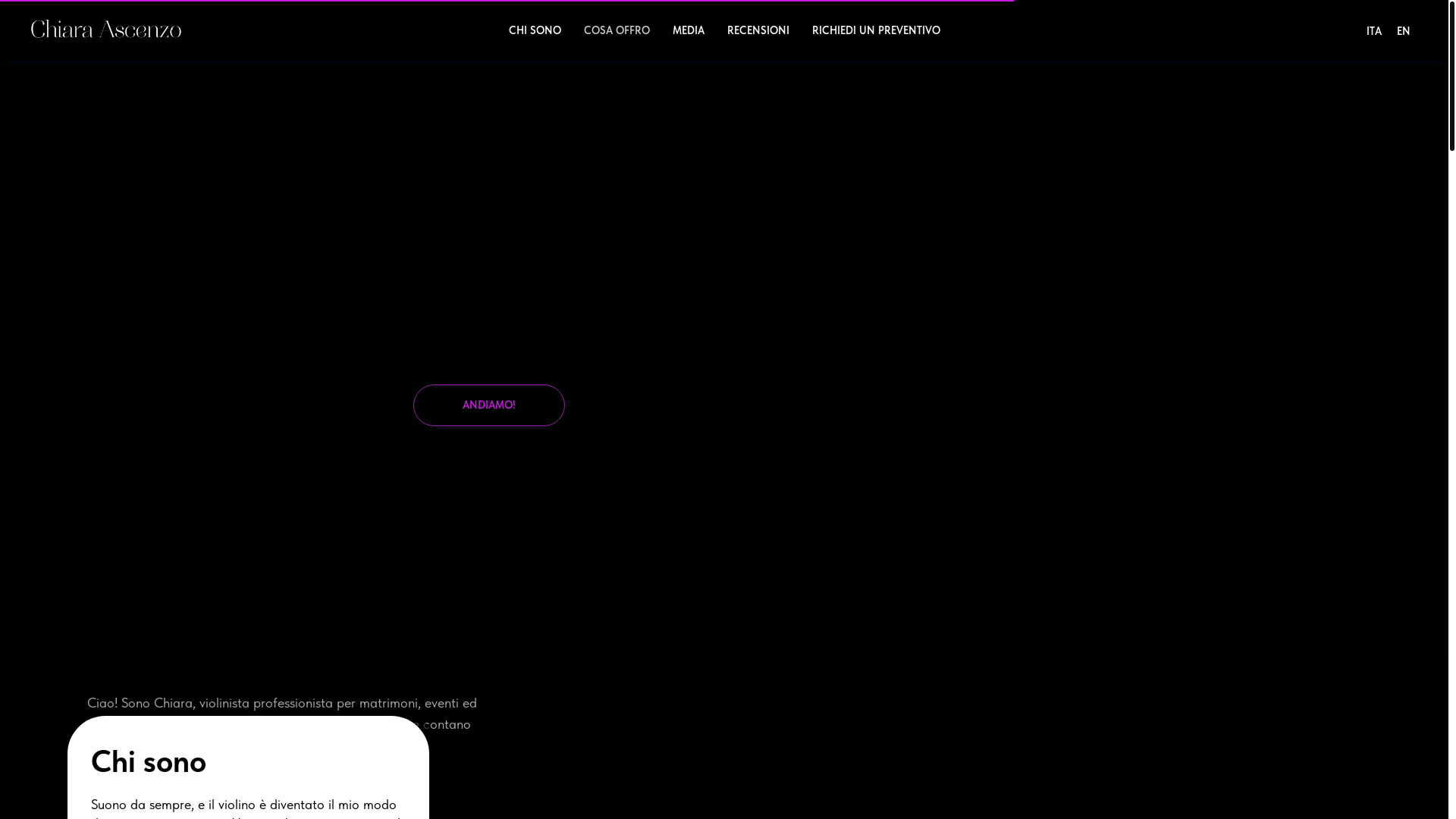 website screenshot of https://chiaraviolinista.it/