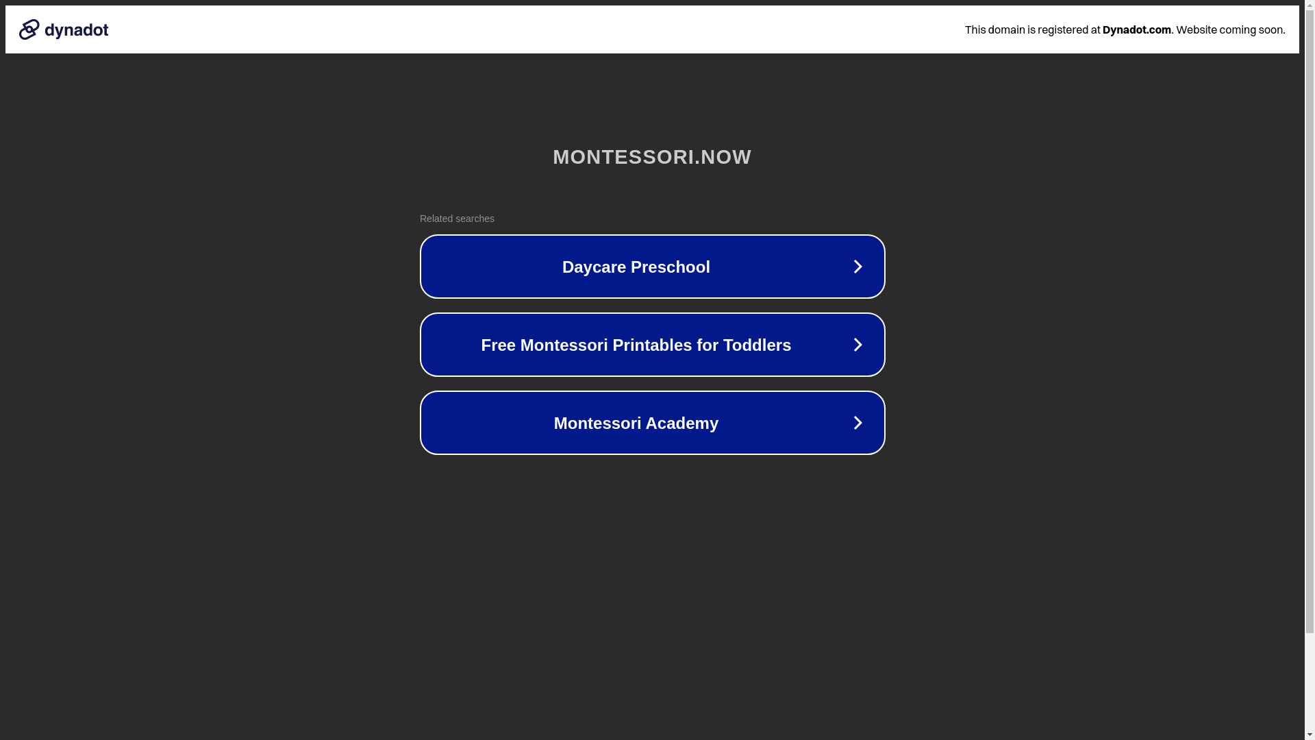 website screenshot of https://montessori.now/