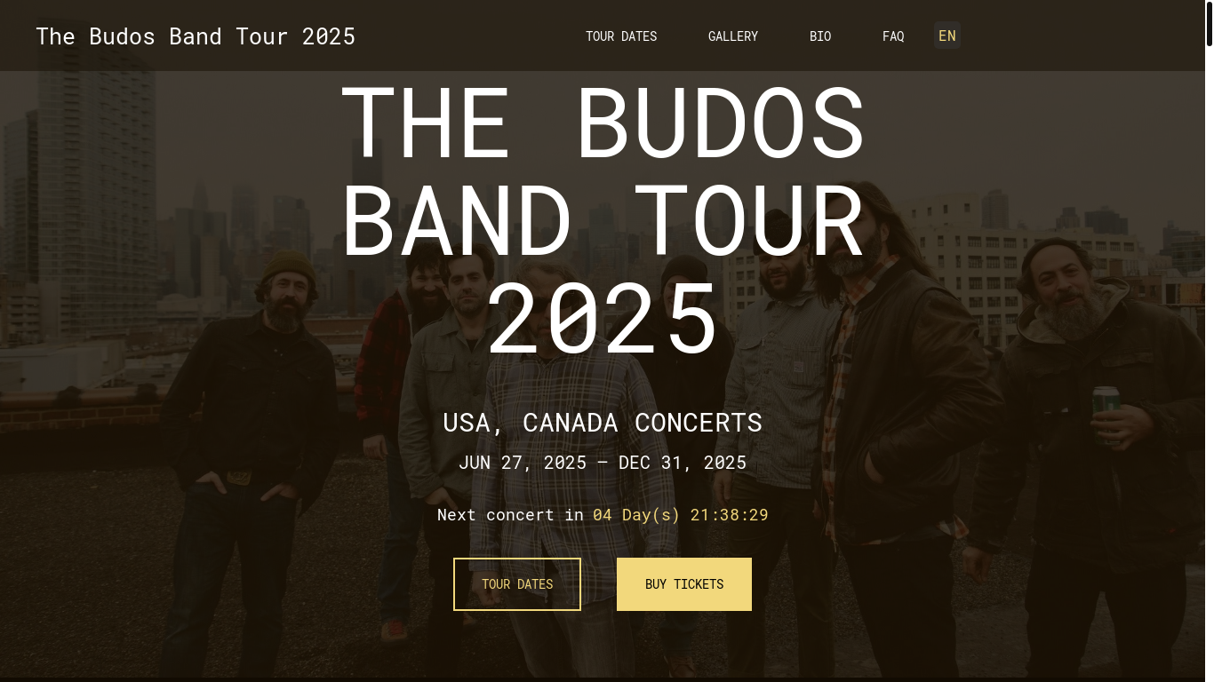 website screenshot of https://thebudosbandtour-com-github-io.pages.dev/