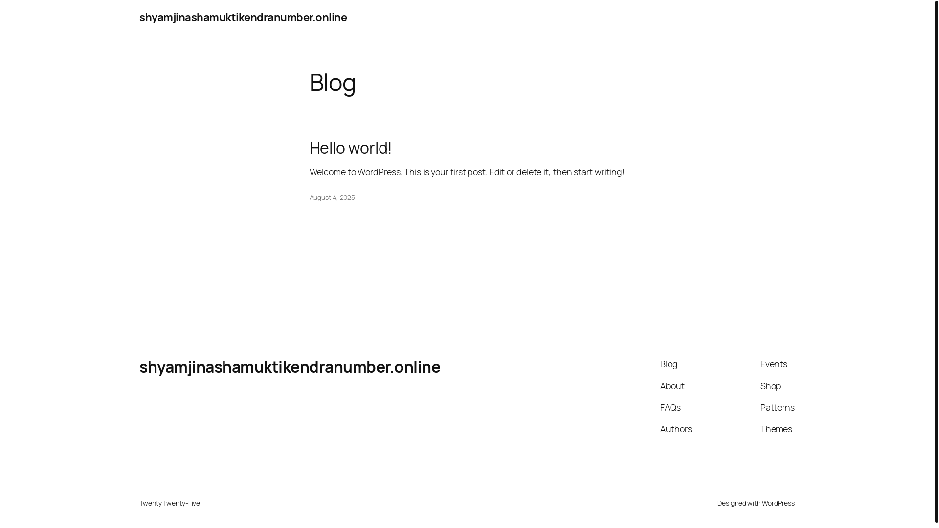 website screenshot of https://shyamjinashamuktikendranumber.online/