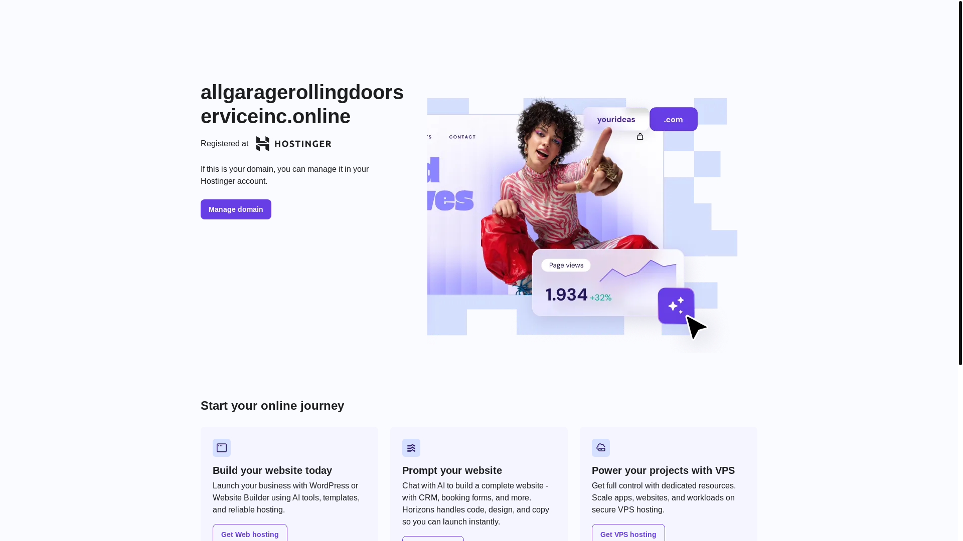 website screenshot of https://allgaragerollingdoorserviceinc.online/