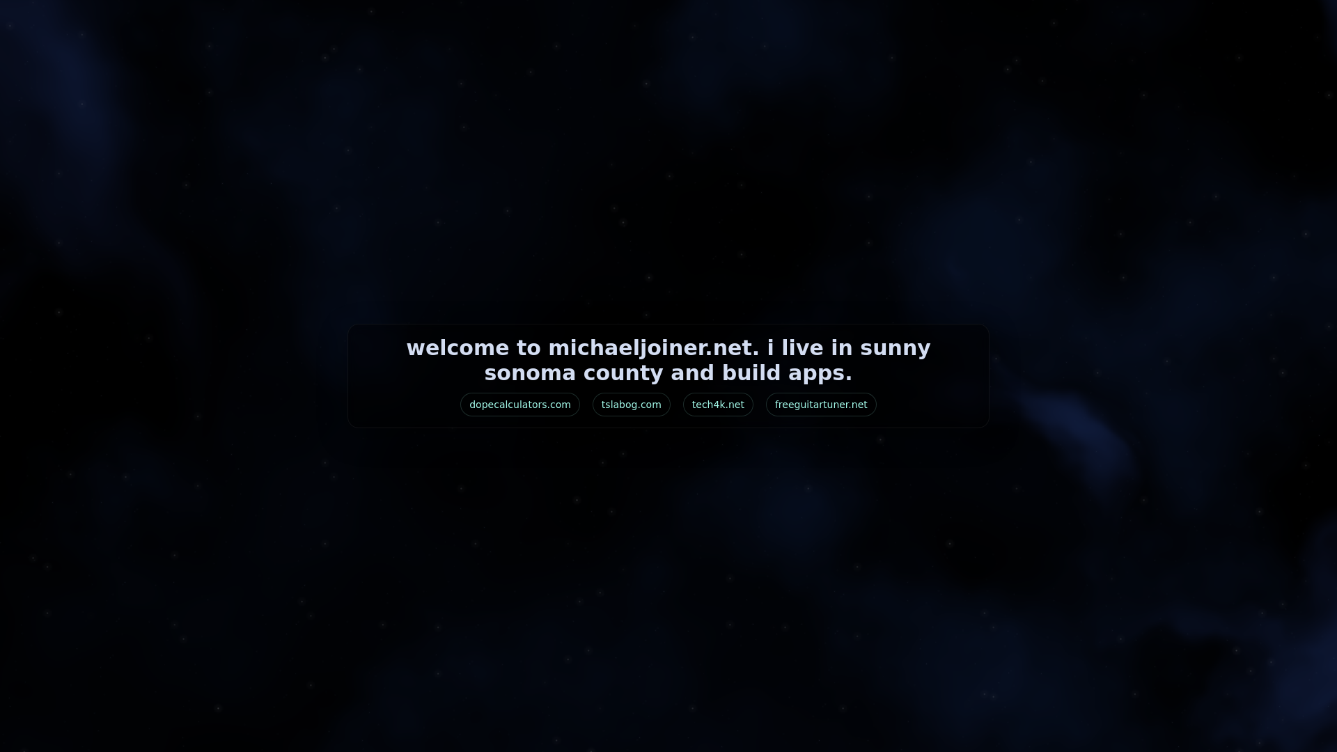 website screenshot of https://michaeljoinerdotnet.pages.dev/