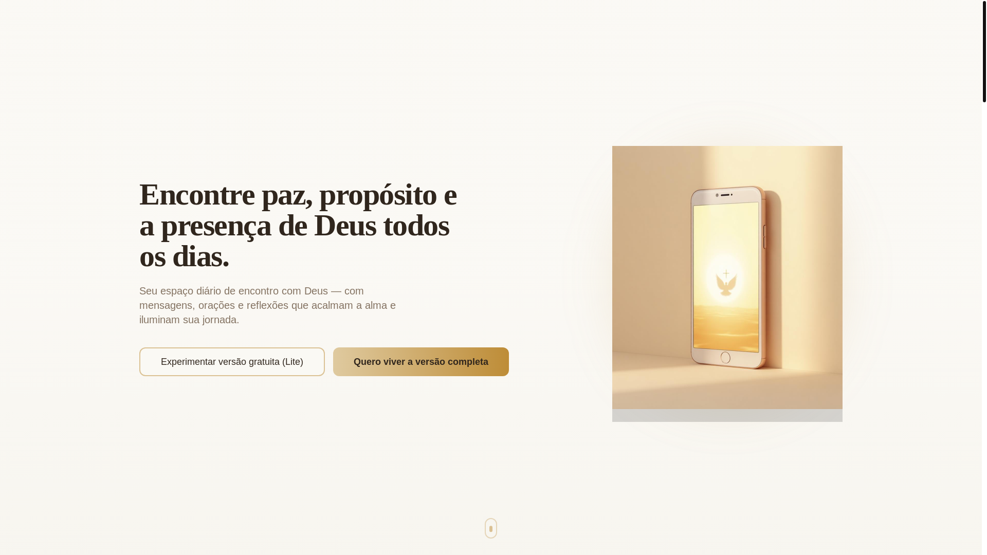 website screenshot of https://caminhodepazdiario.com.br/