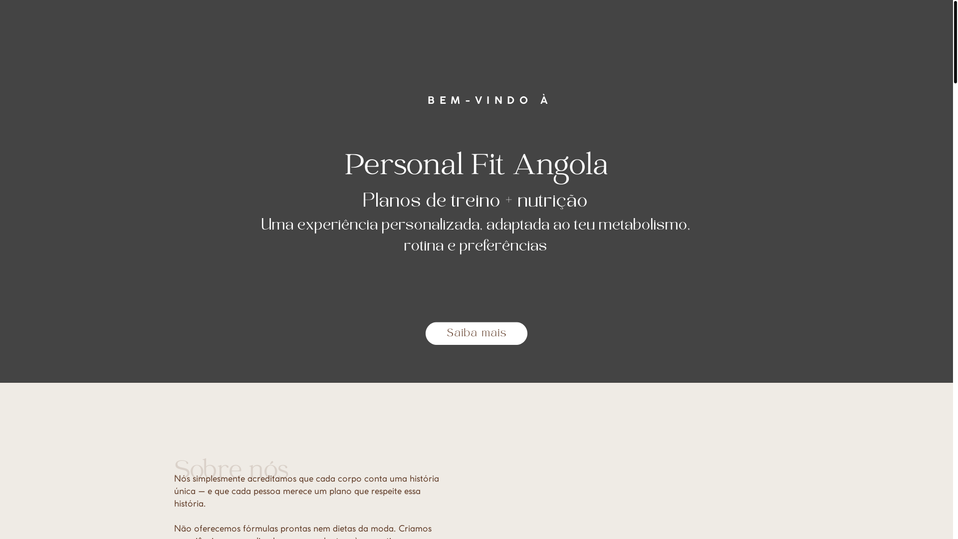 website screenshot of https://personalfitangola.com/