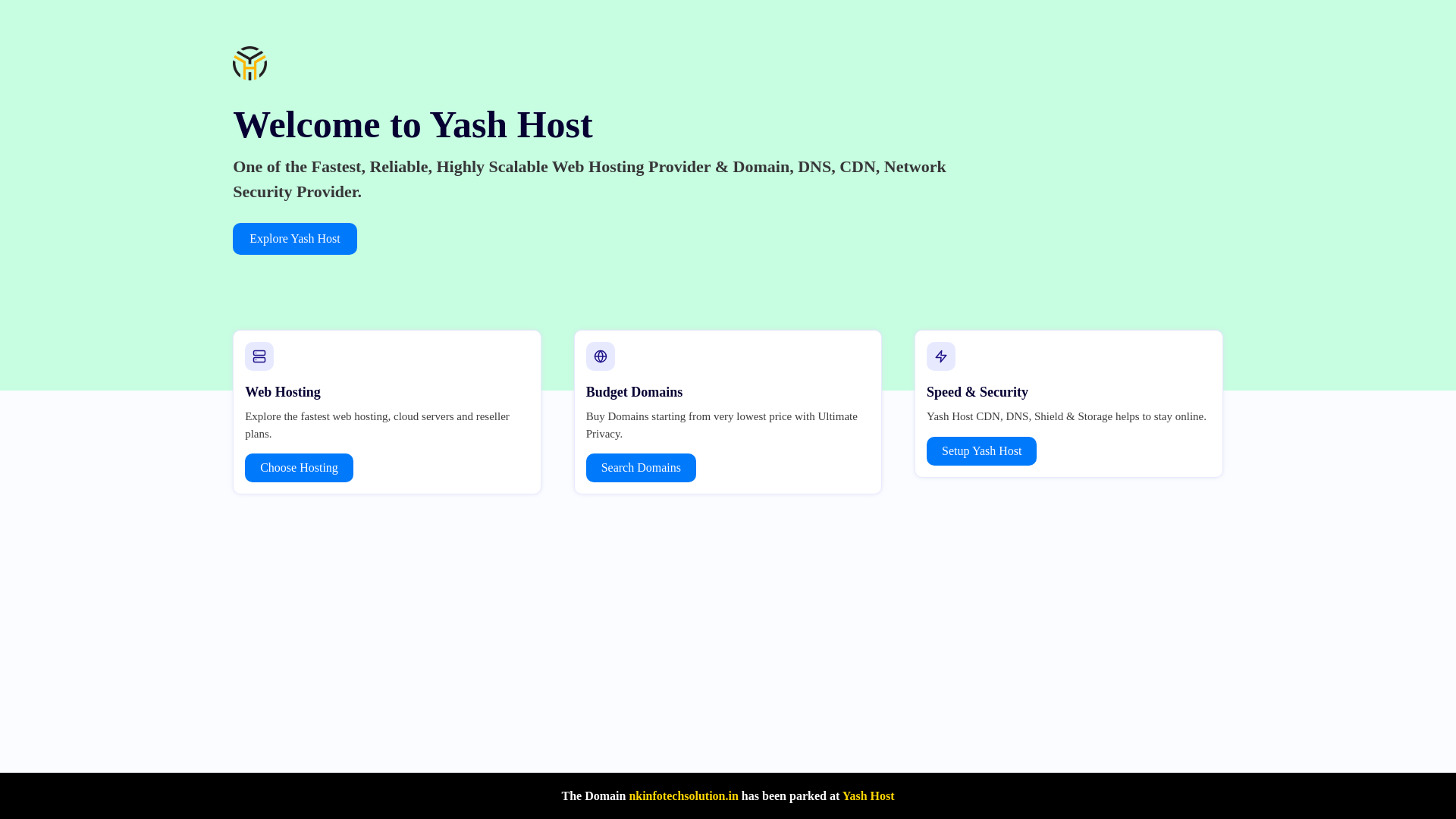 website screenshot of https://nkinfotechsolution.in/
