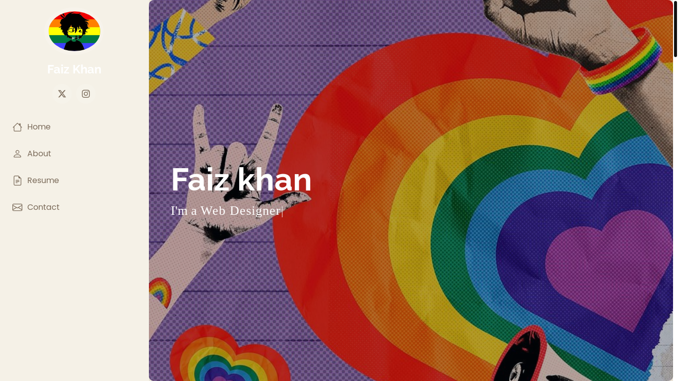 website screenshot of http://faiz-portfolio.kesug.com/