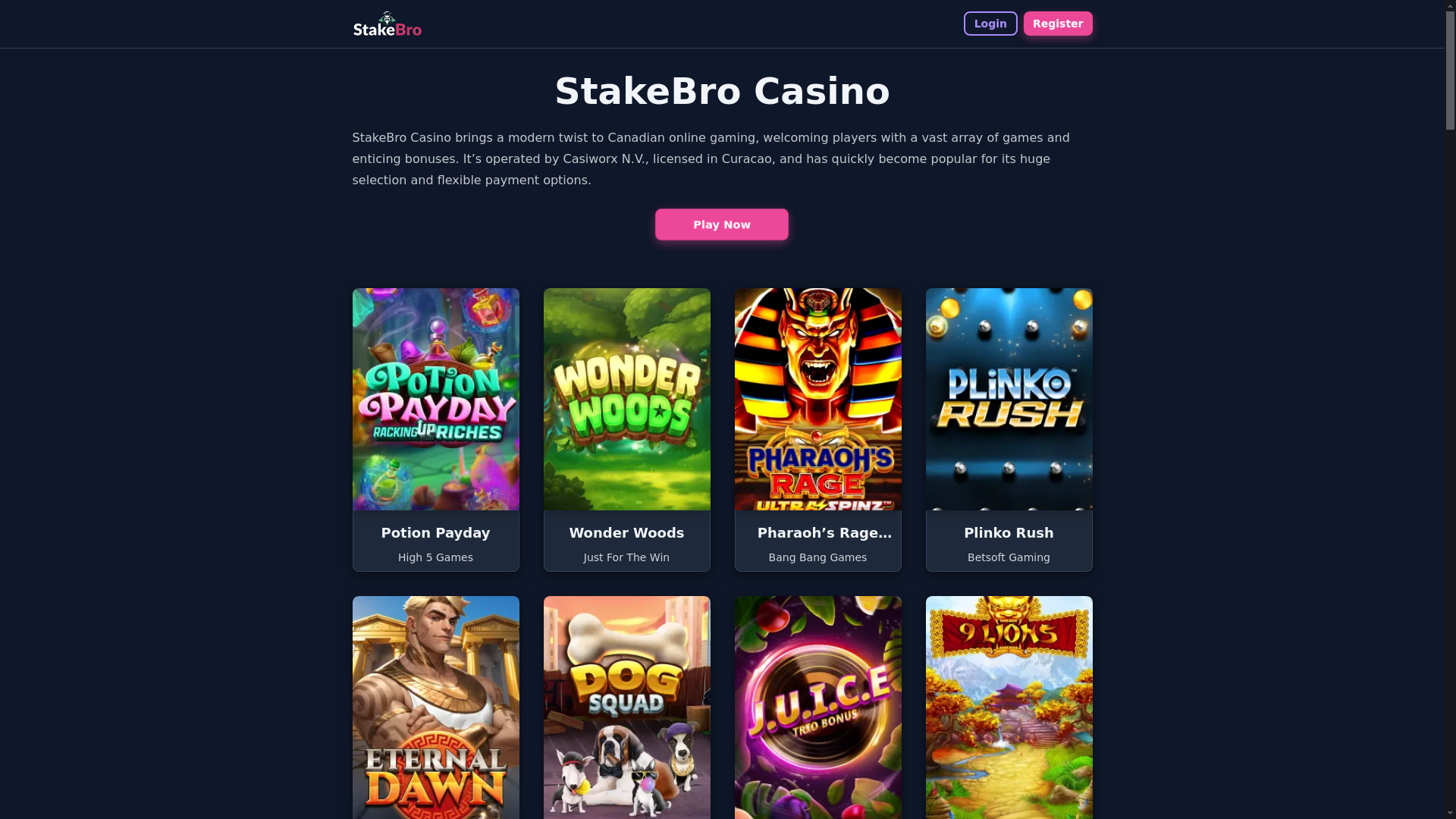 website screenshot of https://stakebrocas-com.pages.dev/