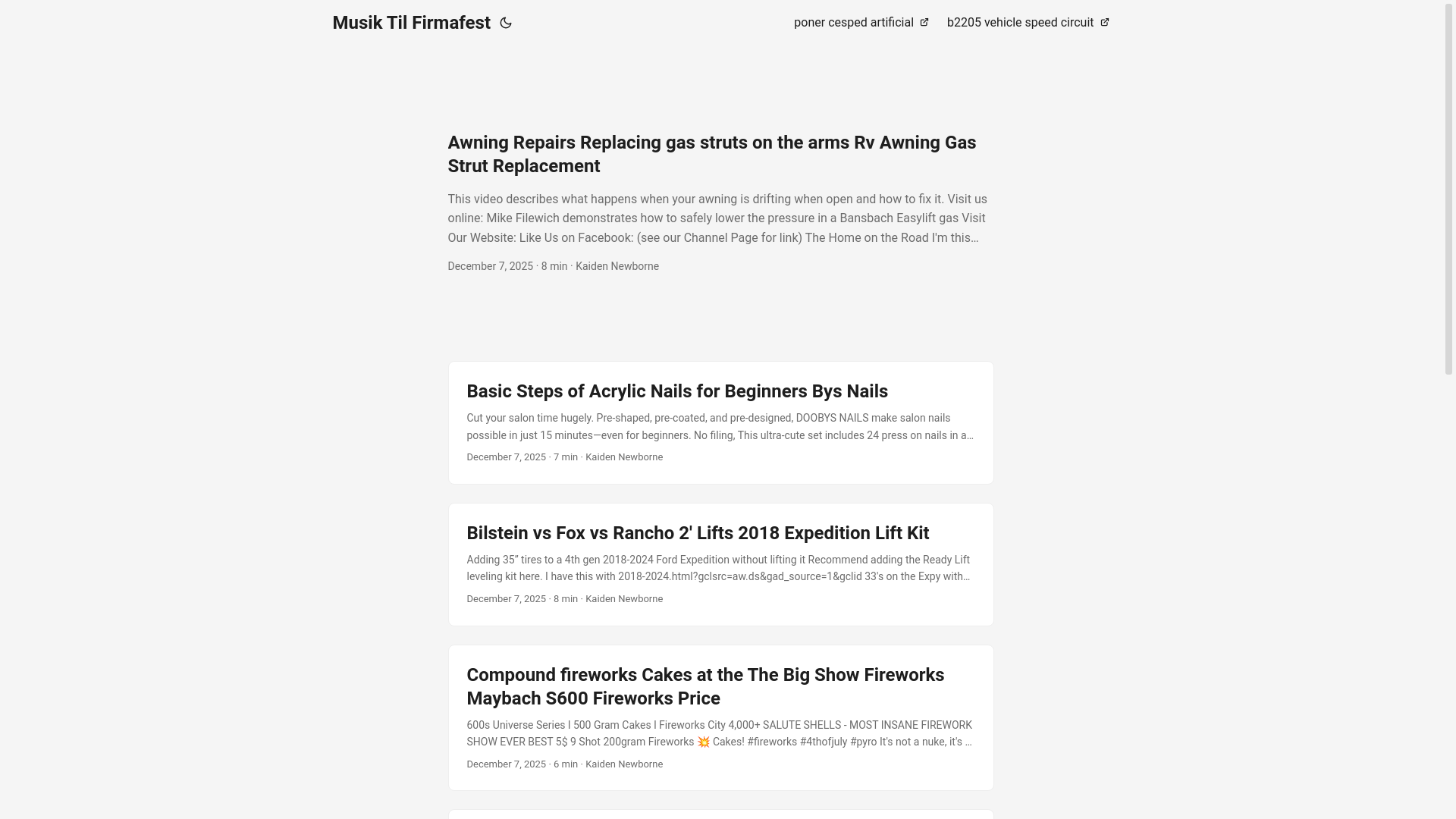 website screenshot of https://musiktilfirmafest.pages.dev/