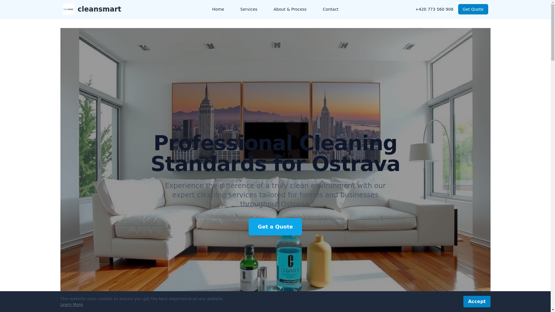website screenshot of https://cleansmart.world/