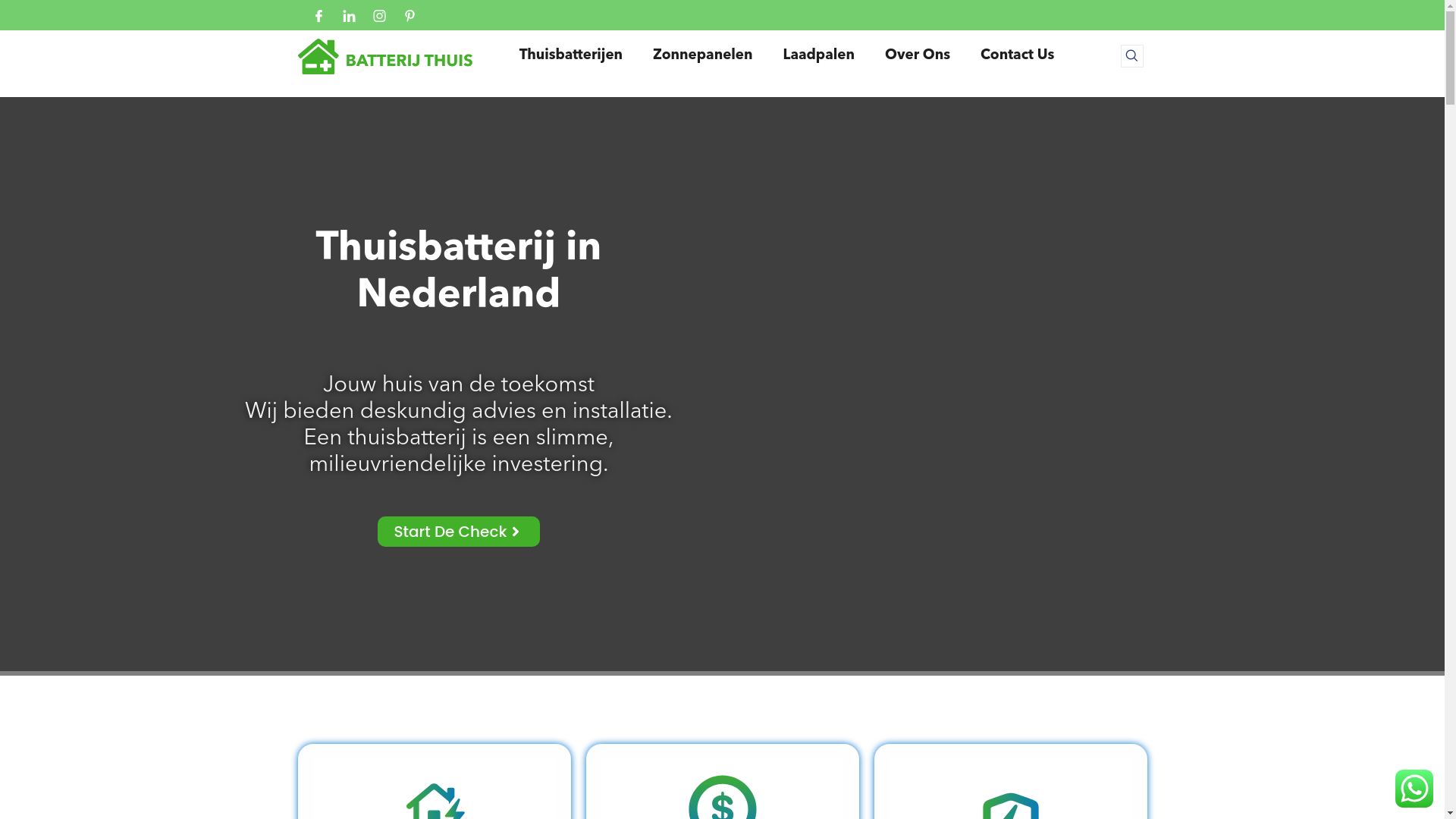website screenshot of https://batterijthuis.com/
