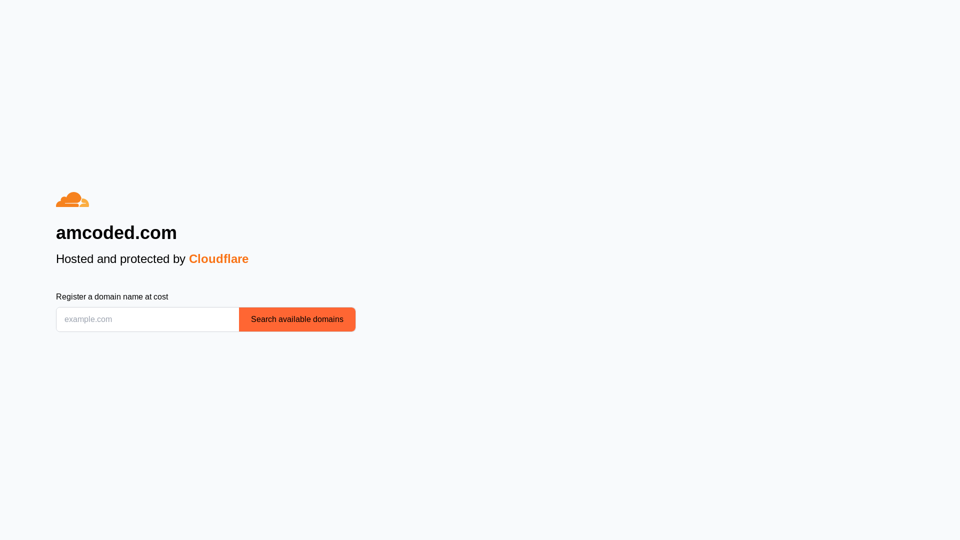 website screenshot of https://amcoded.com/