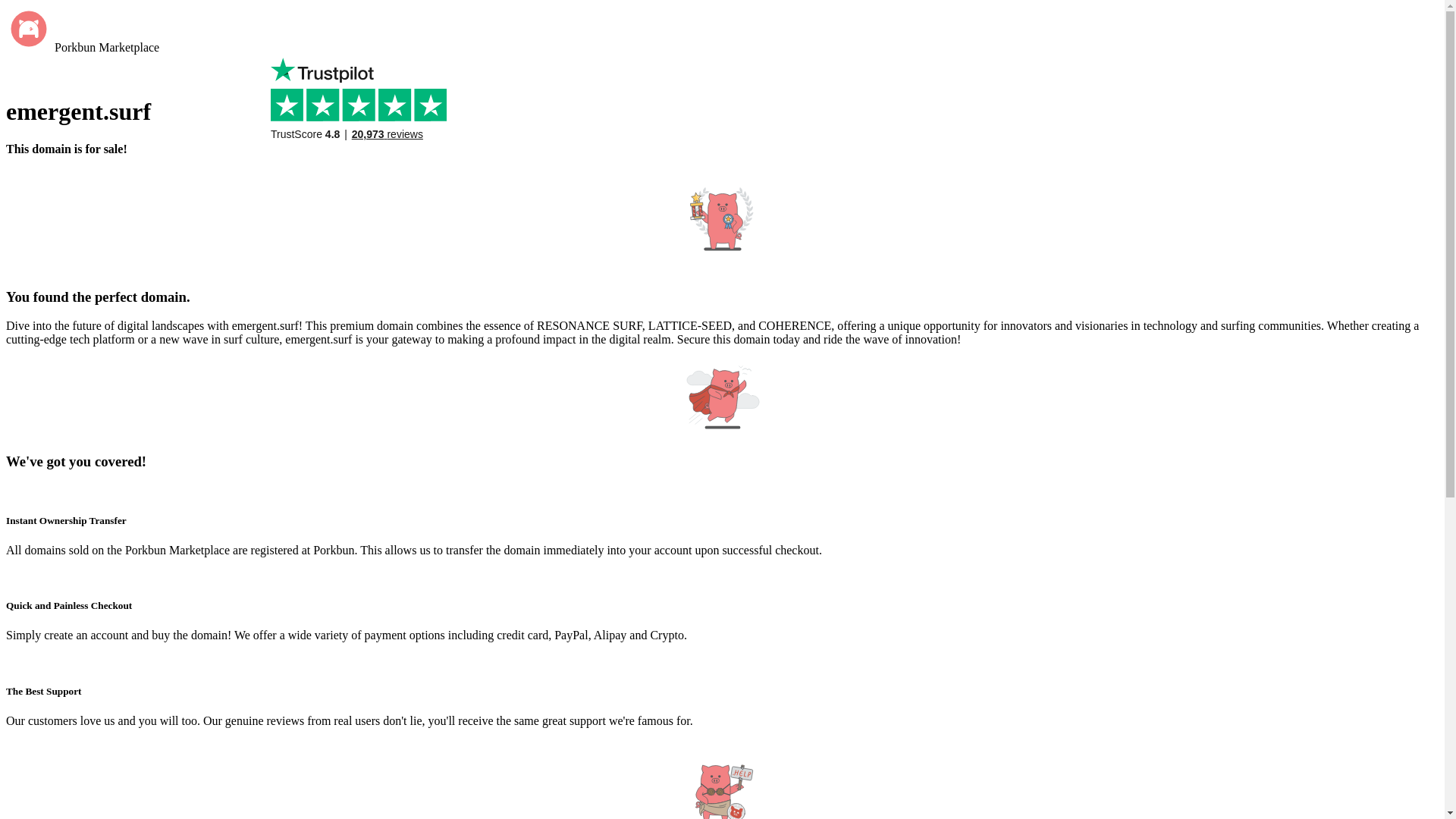 website screenshot of https://emergent.surf/
