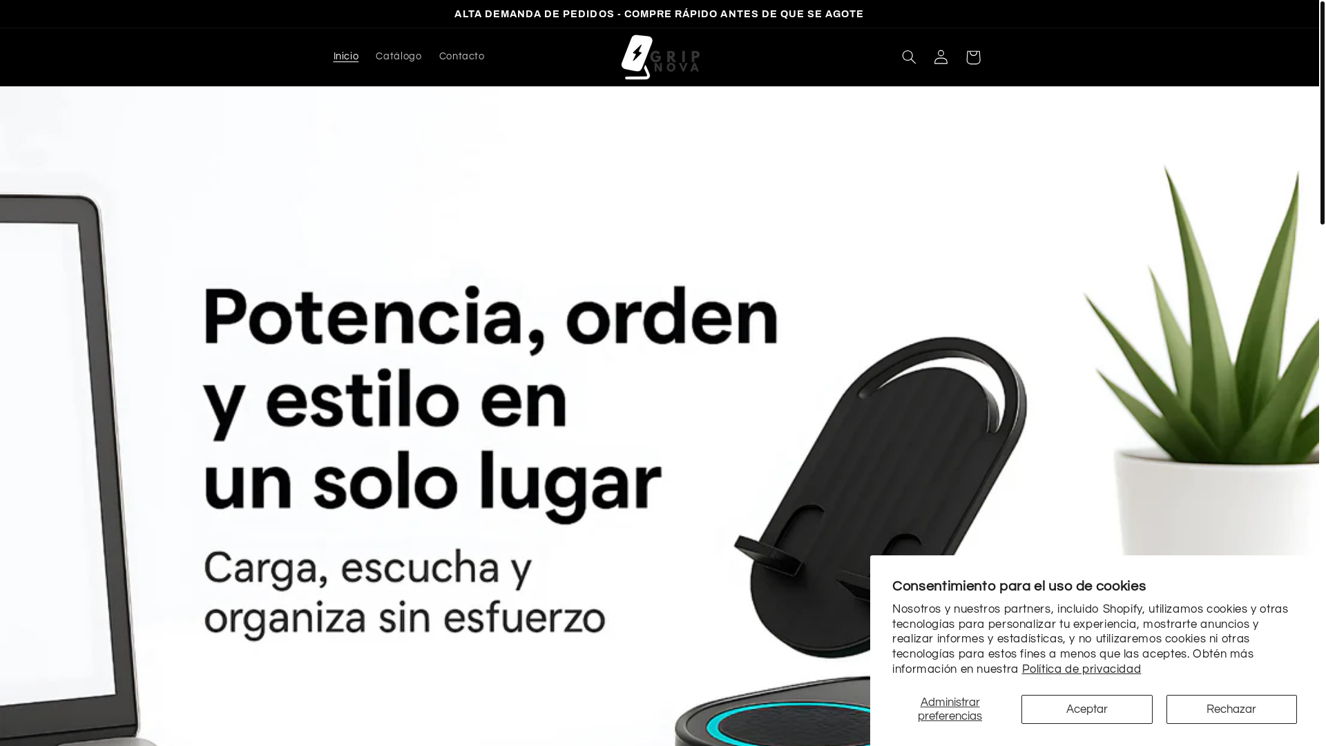 website screenshot of https://gripnovamarket.com/