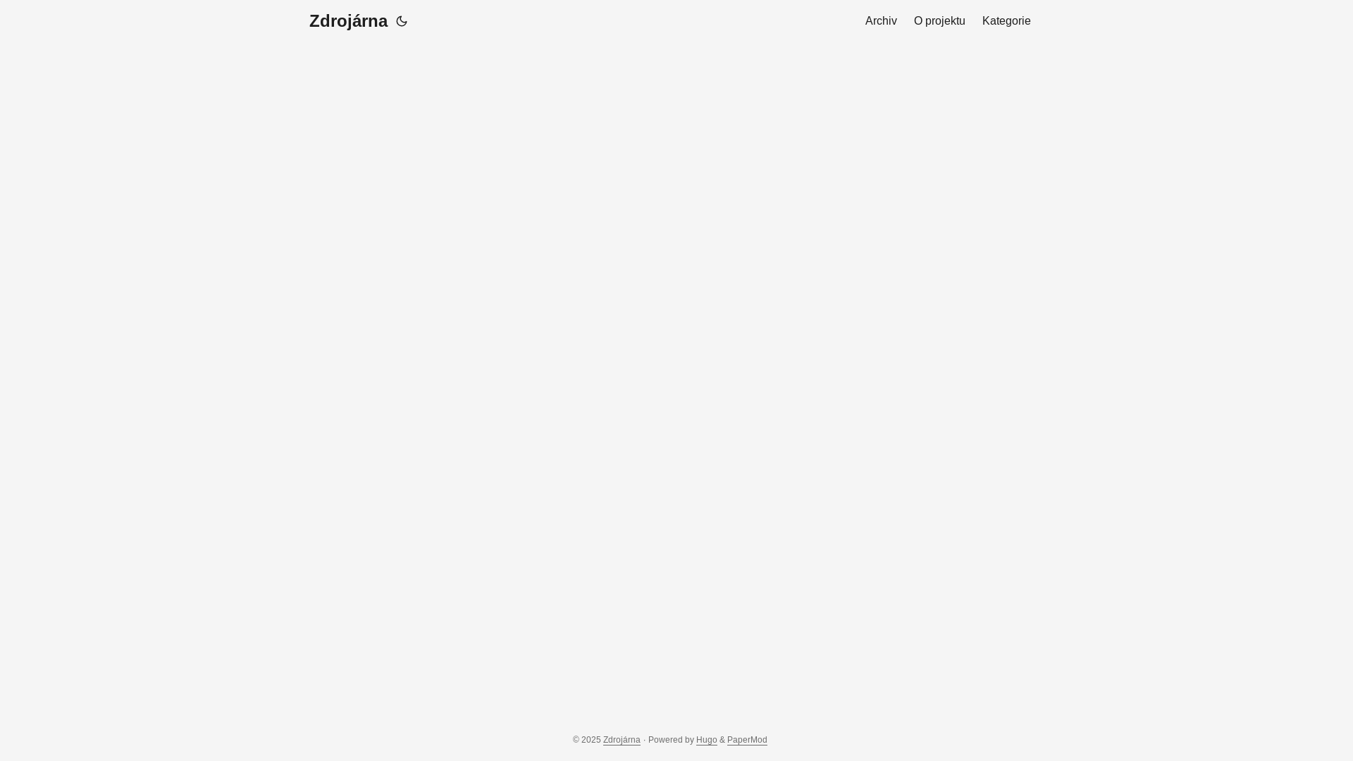 website screenshot of https://zdrojarna.cz/