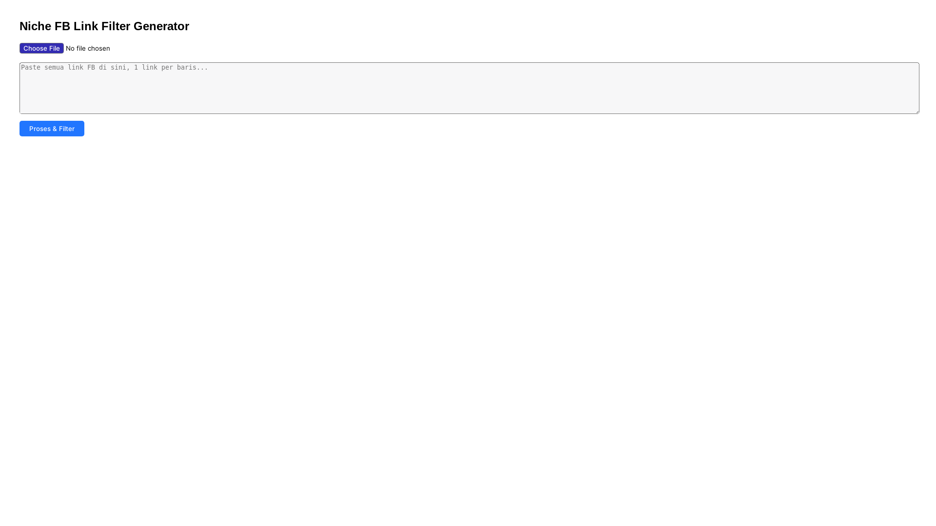 website screenshot of https://niche-filter-generator2.pages.dev/