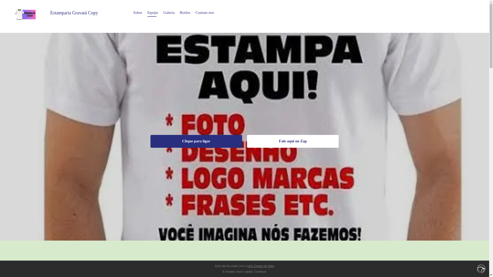 website screenshot of https://estampariagravatacopy.com.br/