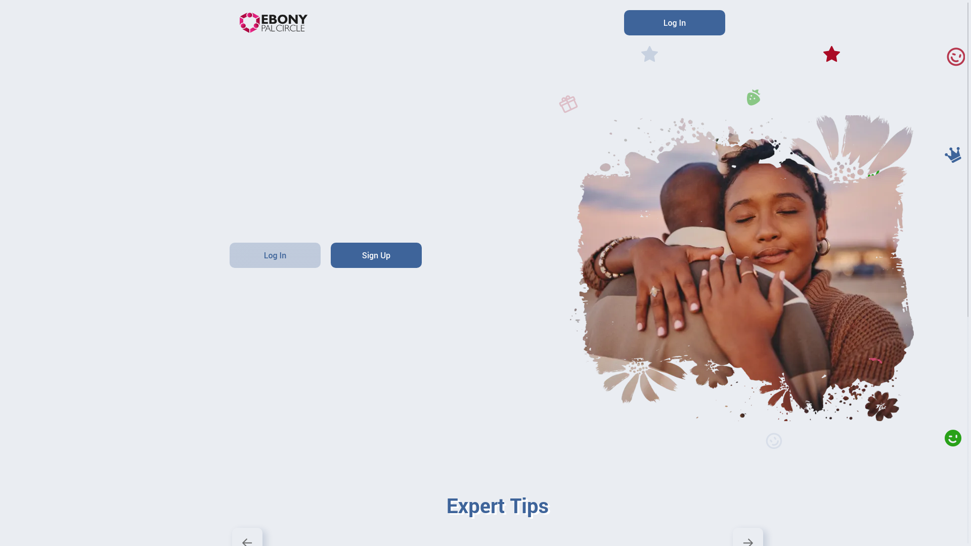 website screenshot of https://ebonypalcircle.com/