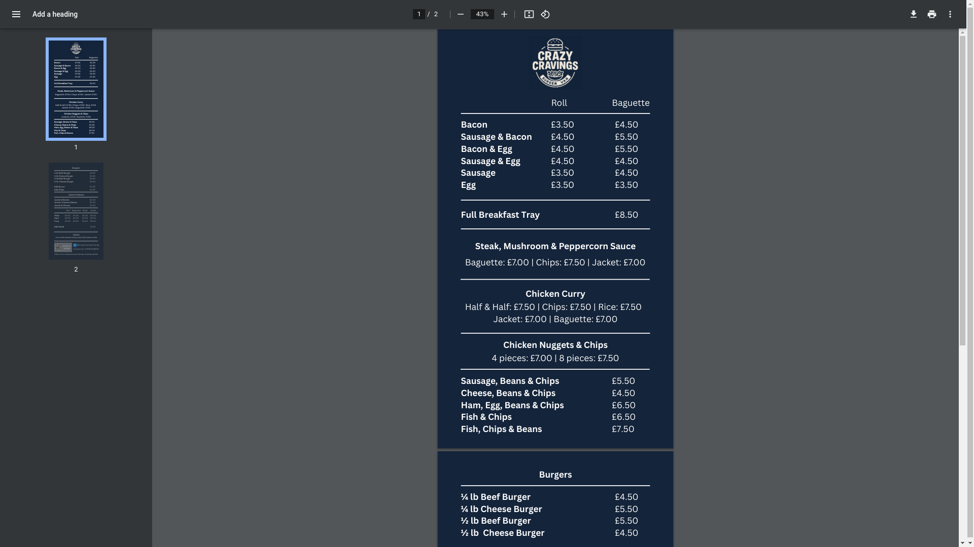 website screenshot of https://crazycravings.pages.dev/