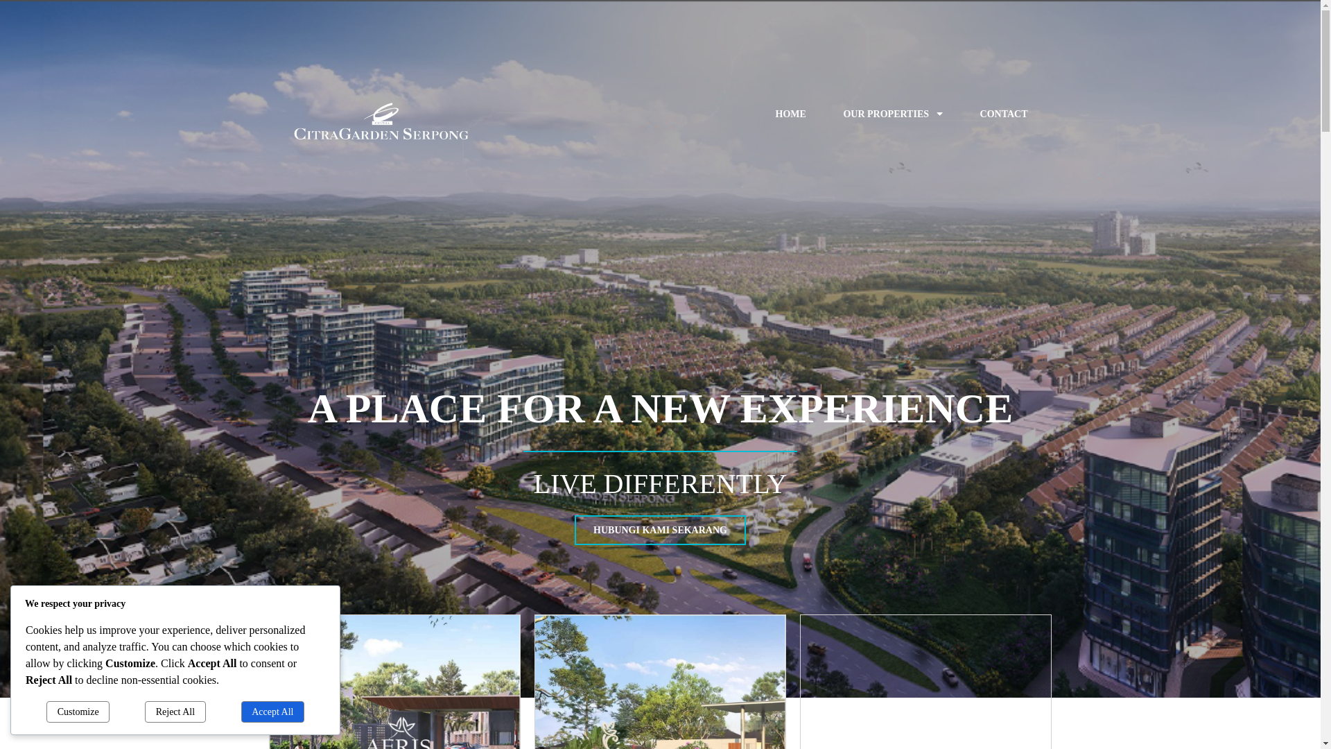 website screenshot of https://citragardenserpong-property.com/