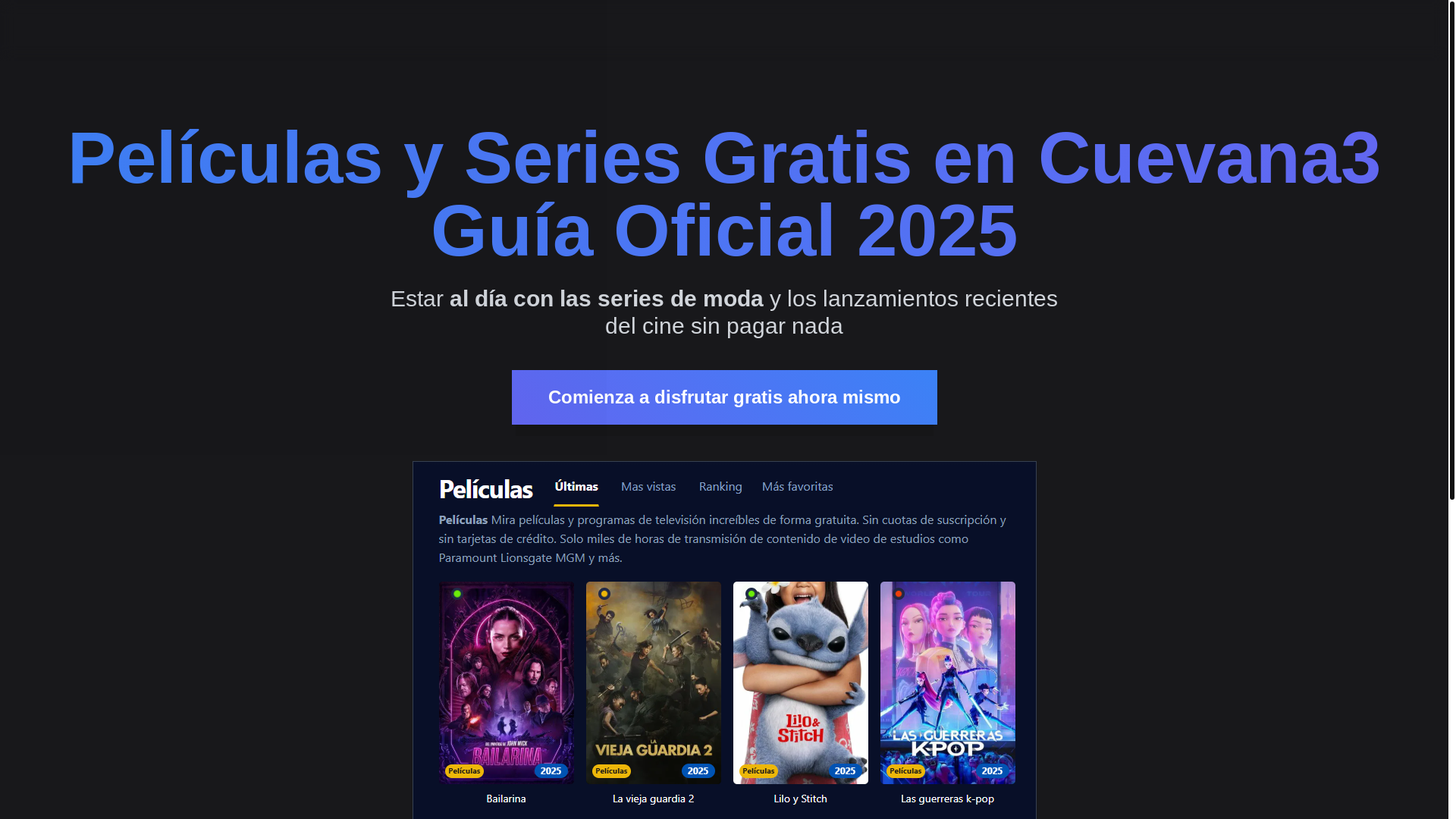 website screenshot of https://cuevana3-ifhc.pages.dev/