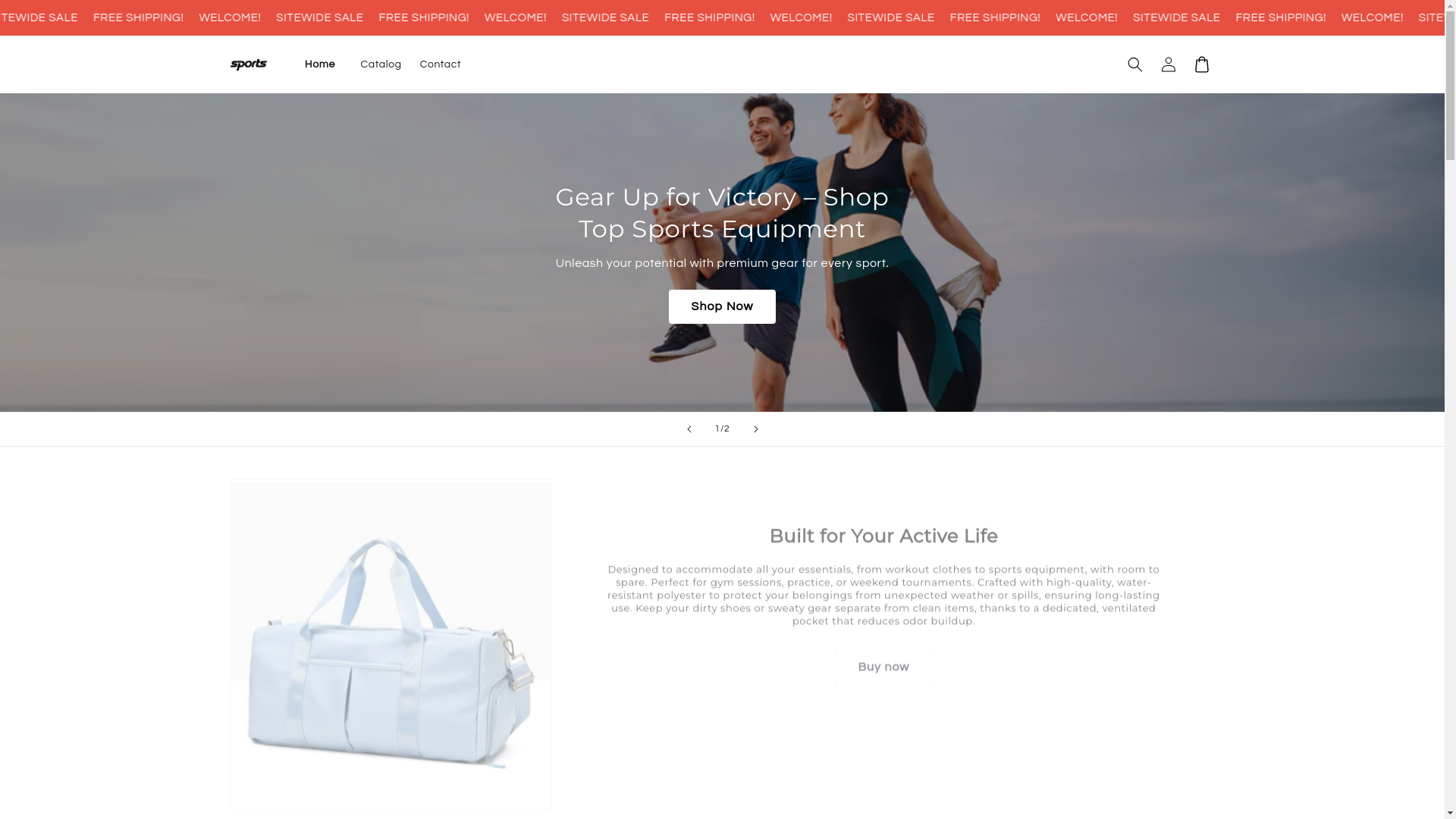 website screenshot of https://empowerathletics.store/