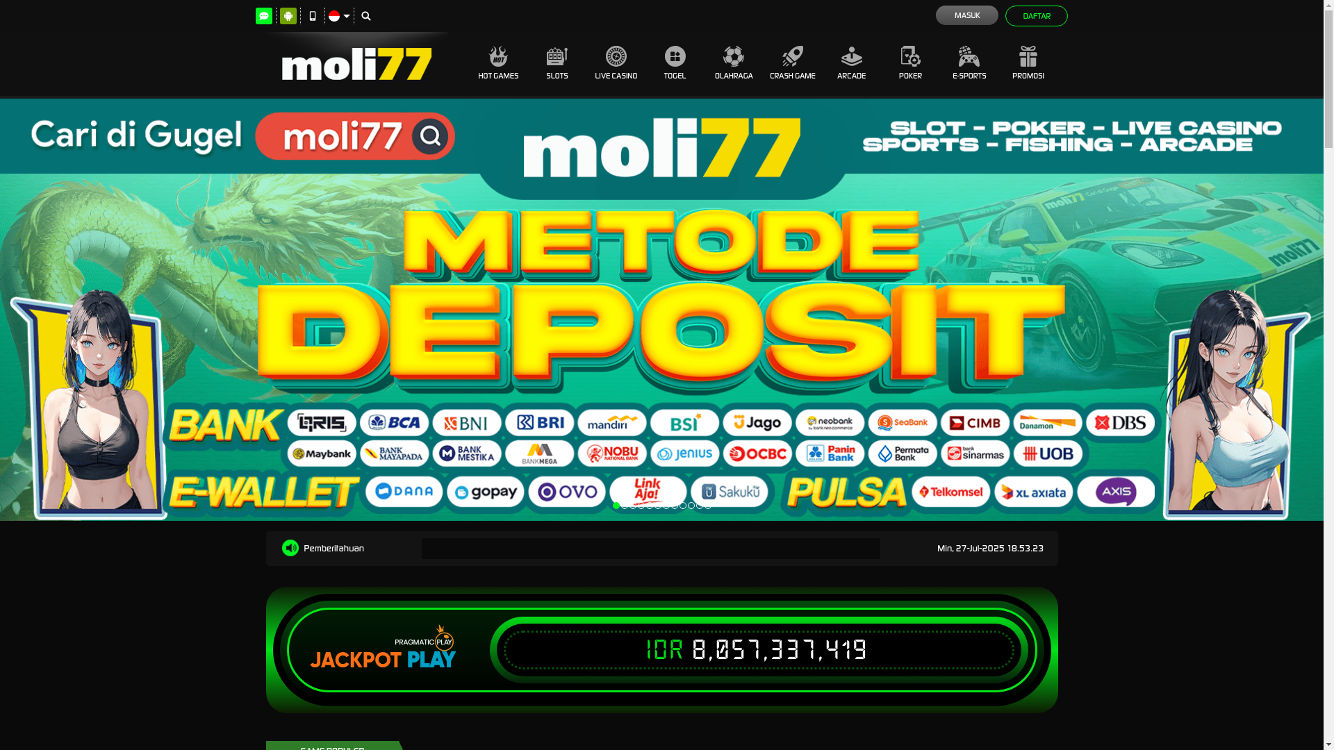 website screenshot of https://moli77-langsungjp.com/