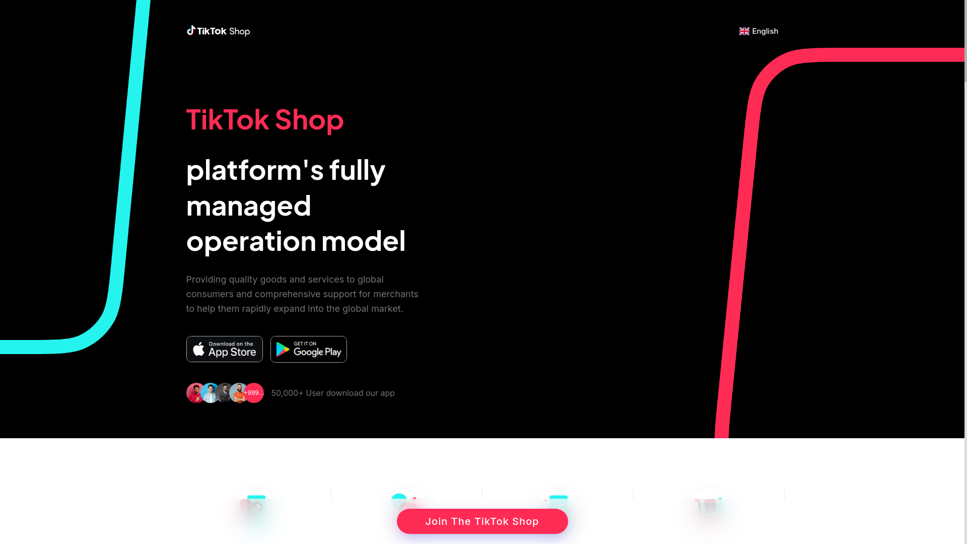 website screenshot of https://apptokshop.top/