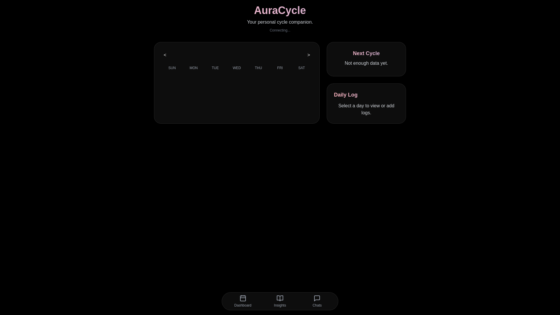 website screenshot of https://vamp-period-tracker-dev.pages.dev/