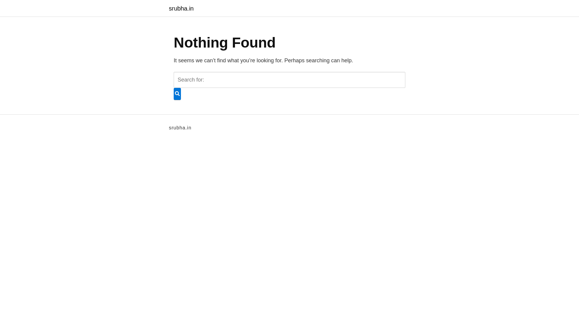 website screenshot of https://srubha.in/