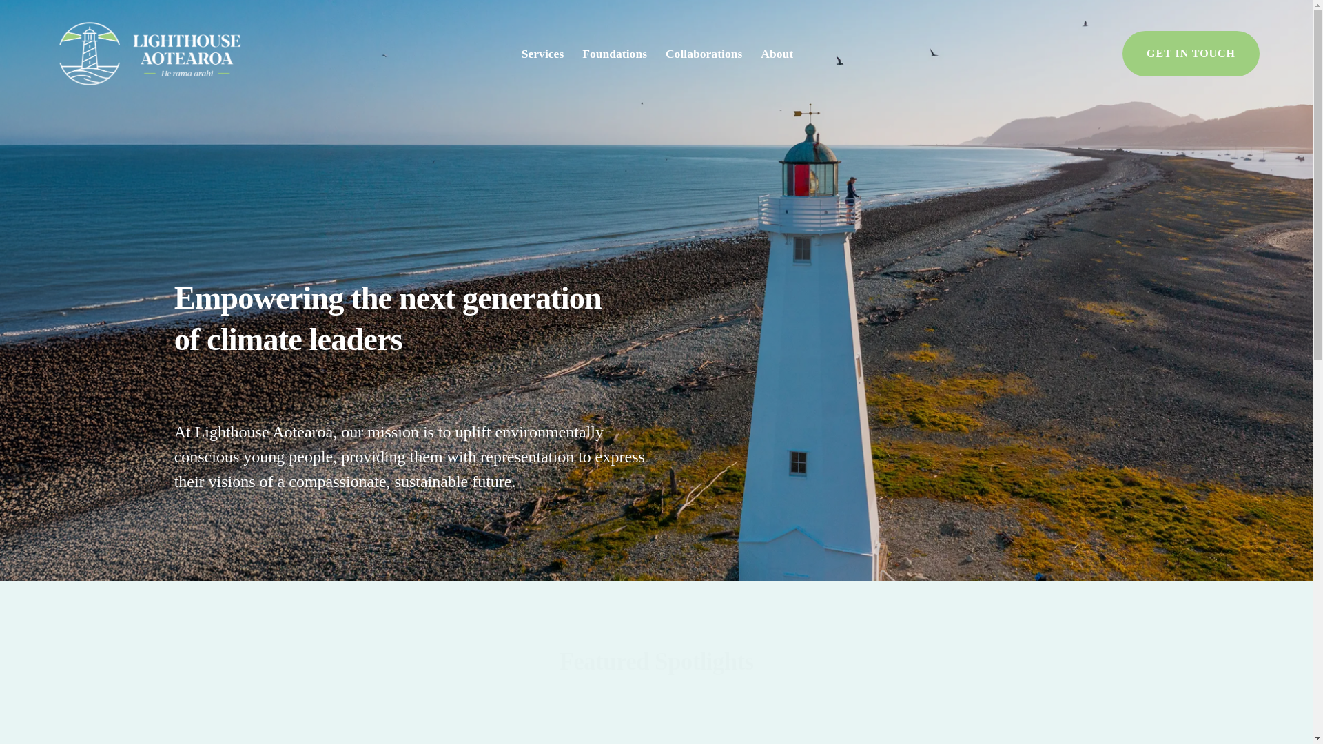 website screenshot of https://lighthouseaotearoa.org.nz/