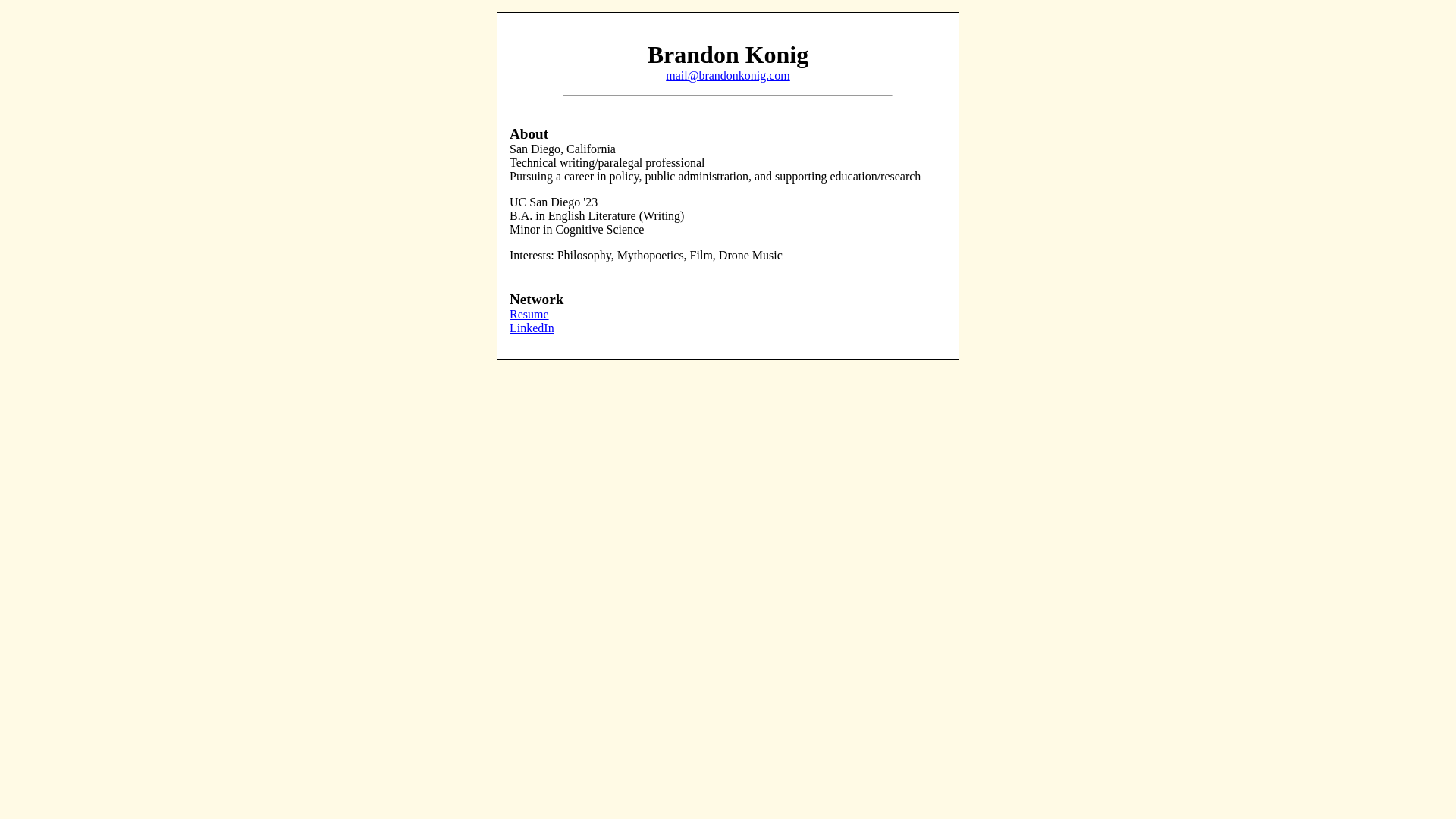 website screenshot of https://brandonkonig.pages.dev/