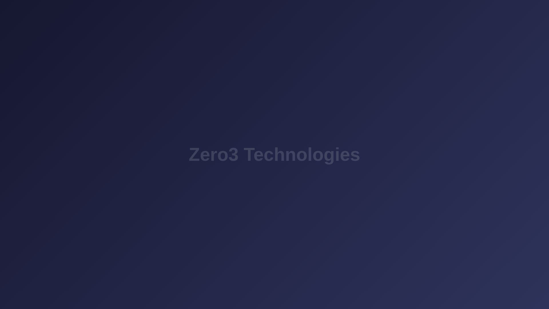 website screenshot of https://zero3technologies.ca/