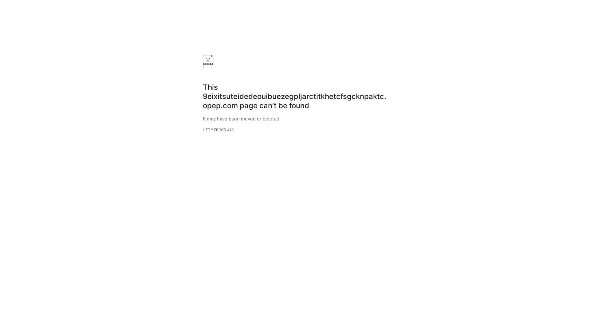 website screenshot of https://9eixitsuteidedeouibuezegpljarctitkhetcfsgcknpaktc.opep.com