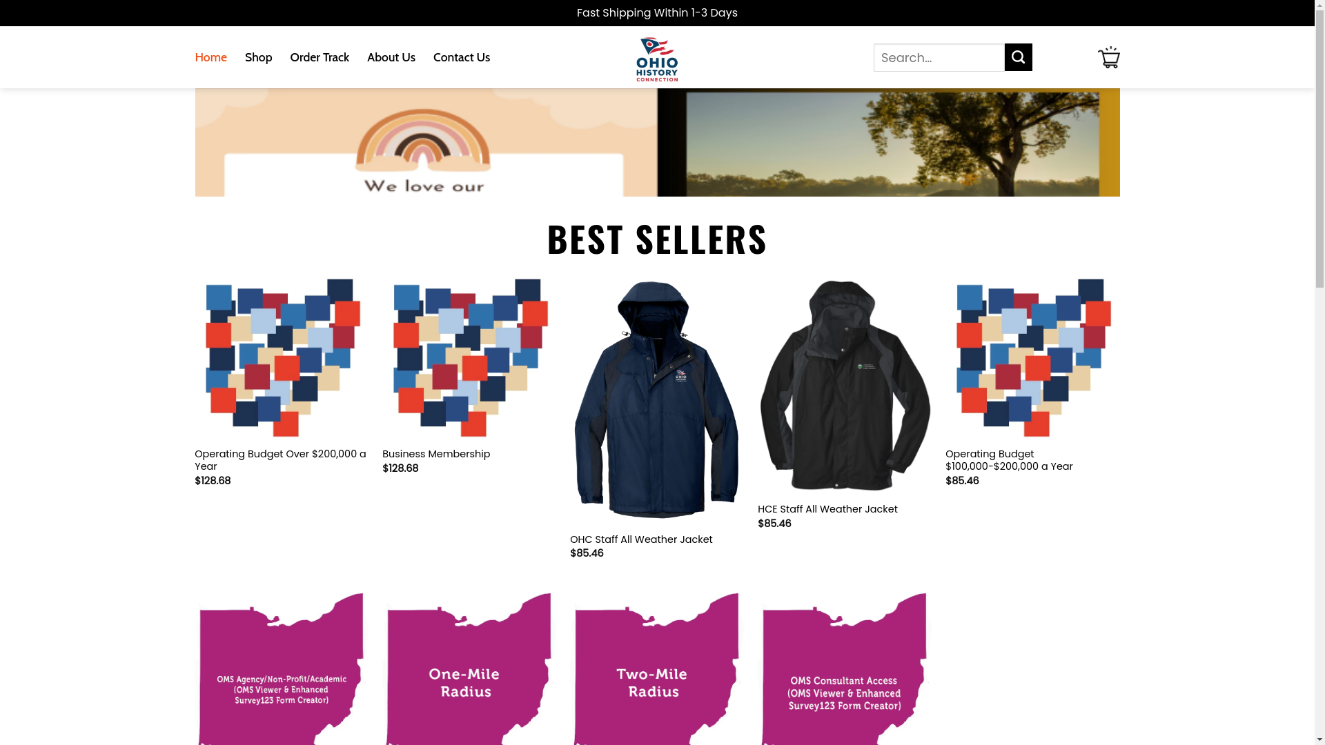 website screenshot of https://theohiohistorystore.shop/