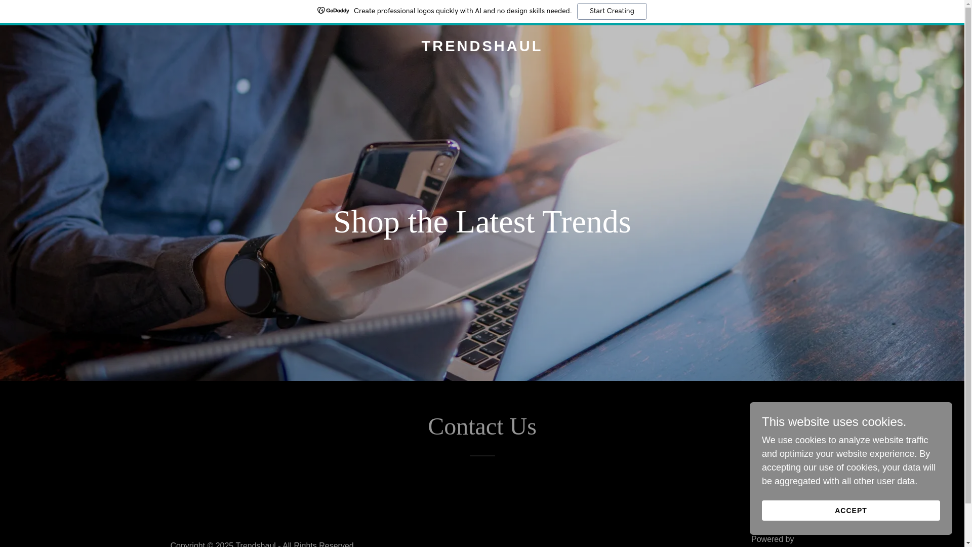 website screenshot of https://trendshaul.in/