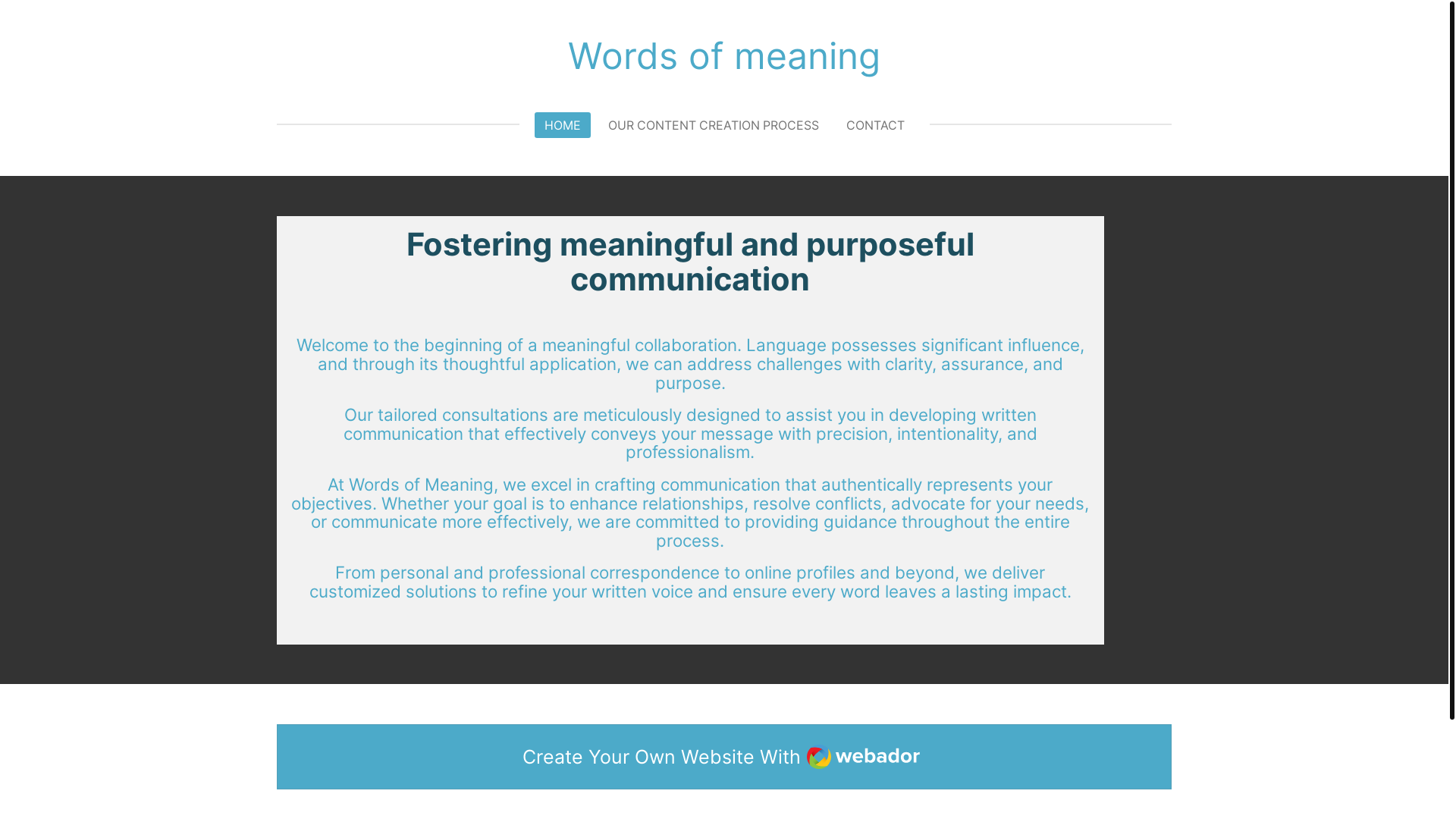 website screenshot of https://wordsofmeaning101.com/