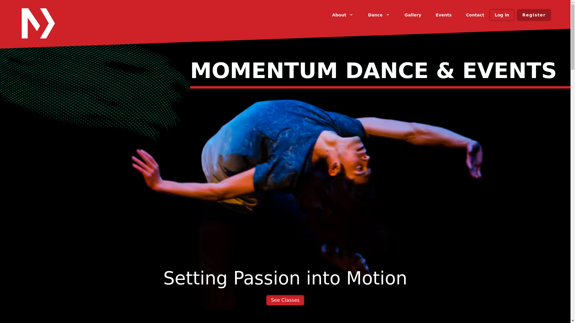 website screenshot of https://momentumdanceavl.pages.dev/