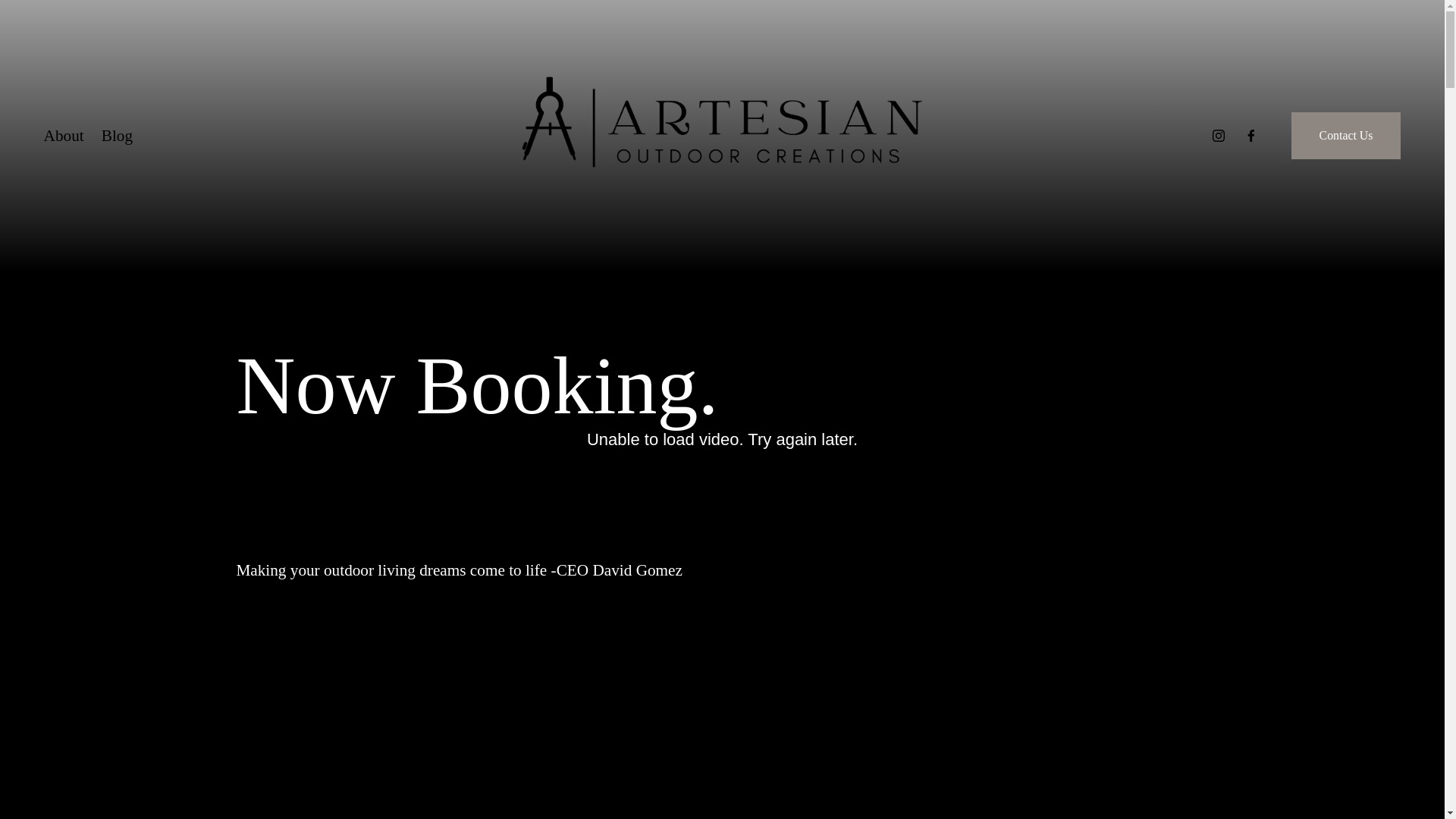 website screenshot of https://artesianoutdoorconstructiongroup.com/