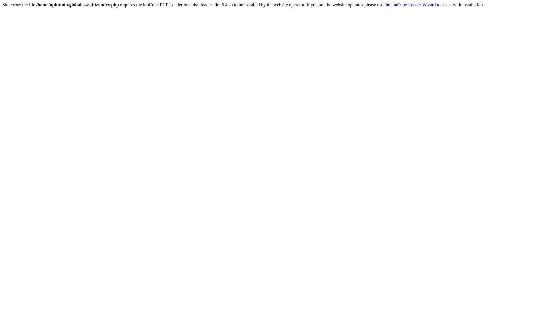website screenshot of https://globalasset.biz/