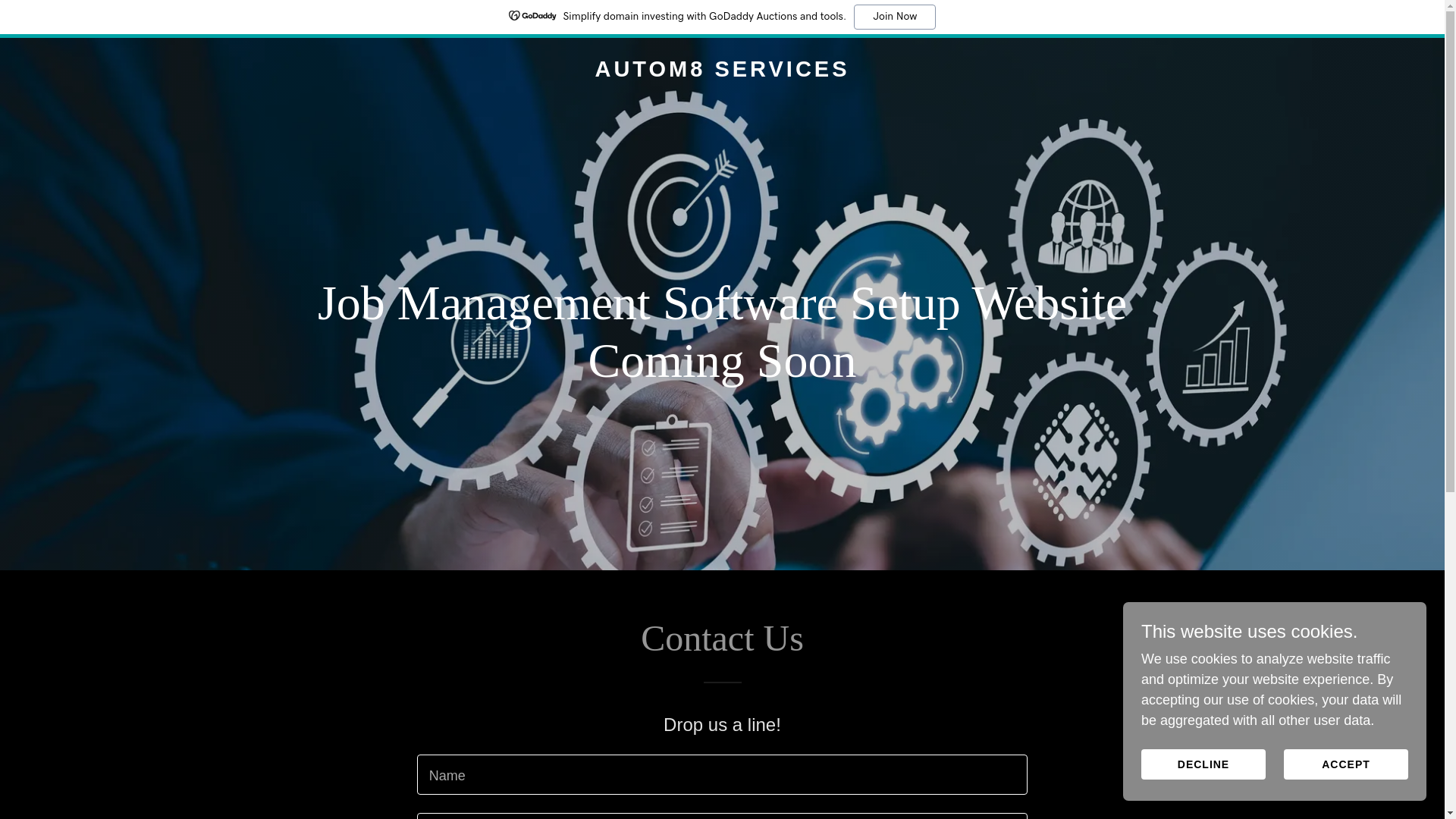 website screenshot of https://autom8services.co.uk/